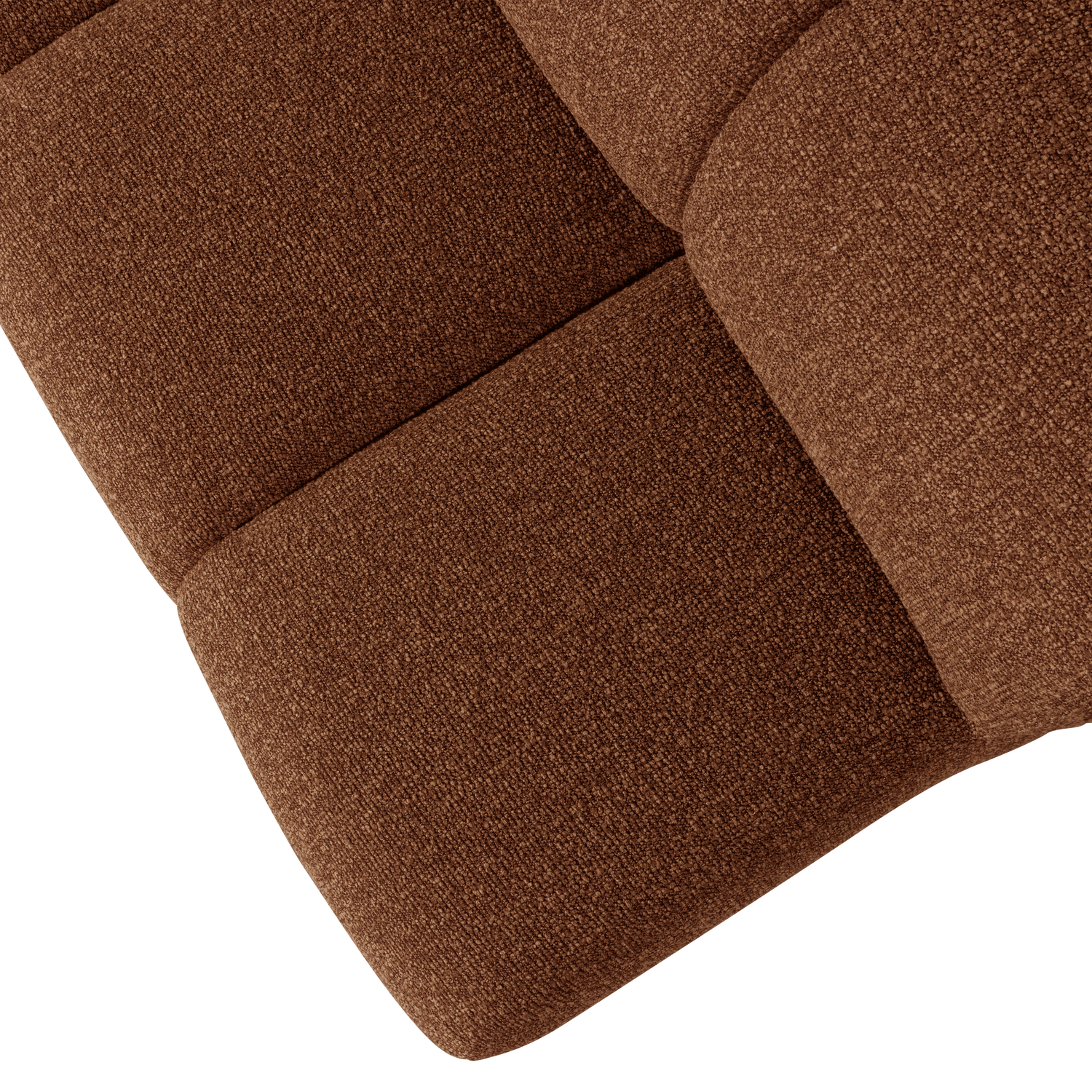 Mojo eetbank 164 cm met rugleuning ribstof roestbruin