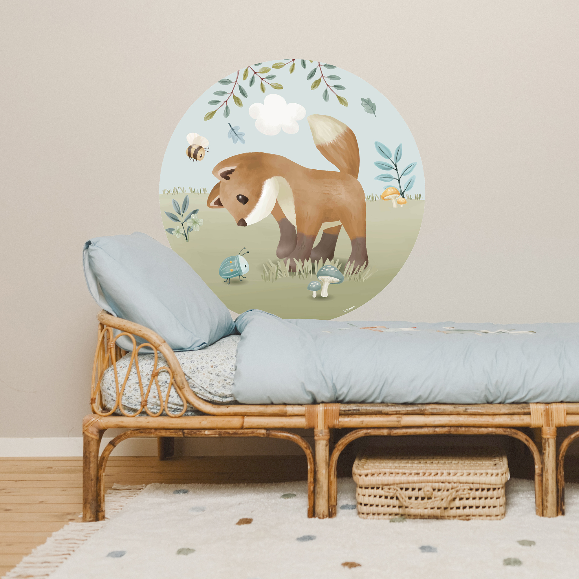 Behangcirkel Forest Friends Groen (100cm)