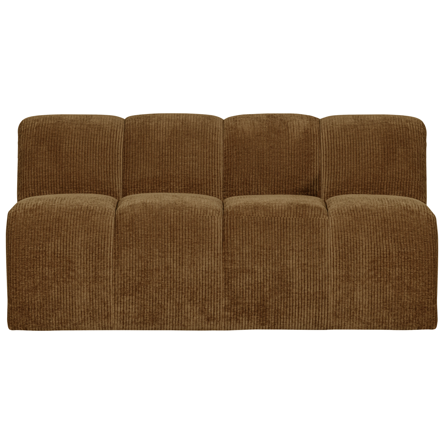 Mojo eetbank 164 cm met rugleuning ribstof roestbruin