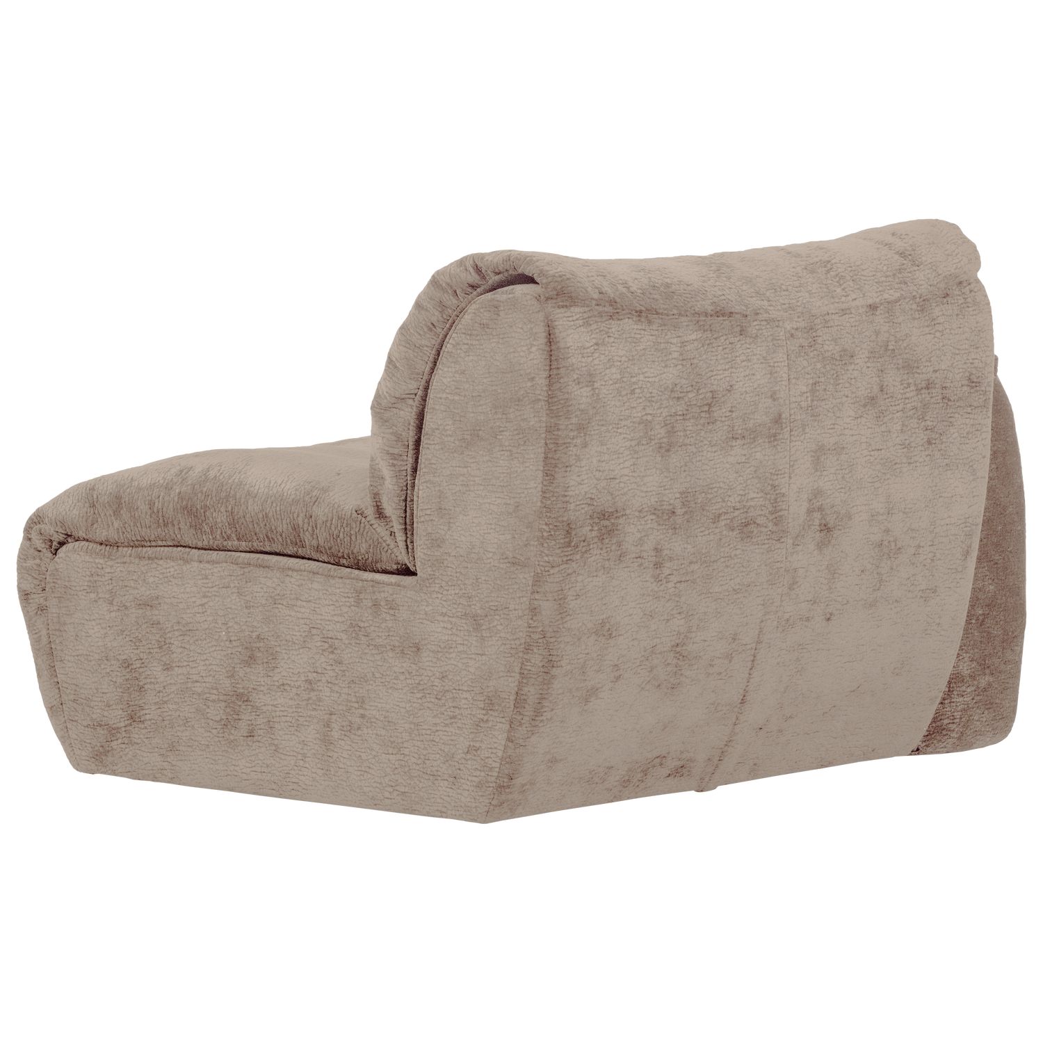 Baggy 1-zits element met arm links geweven chenille oudroze
