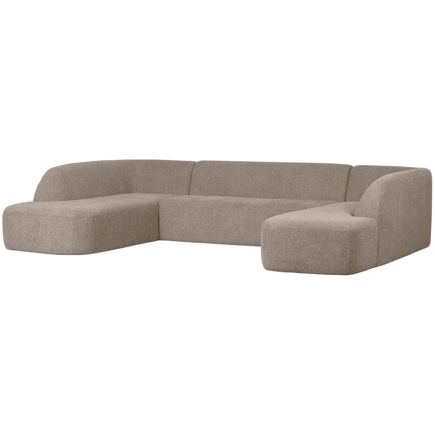 Sloping u-vorm bank off white melange