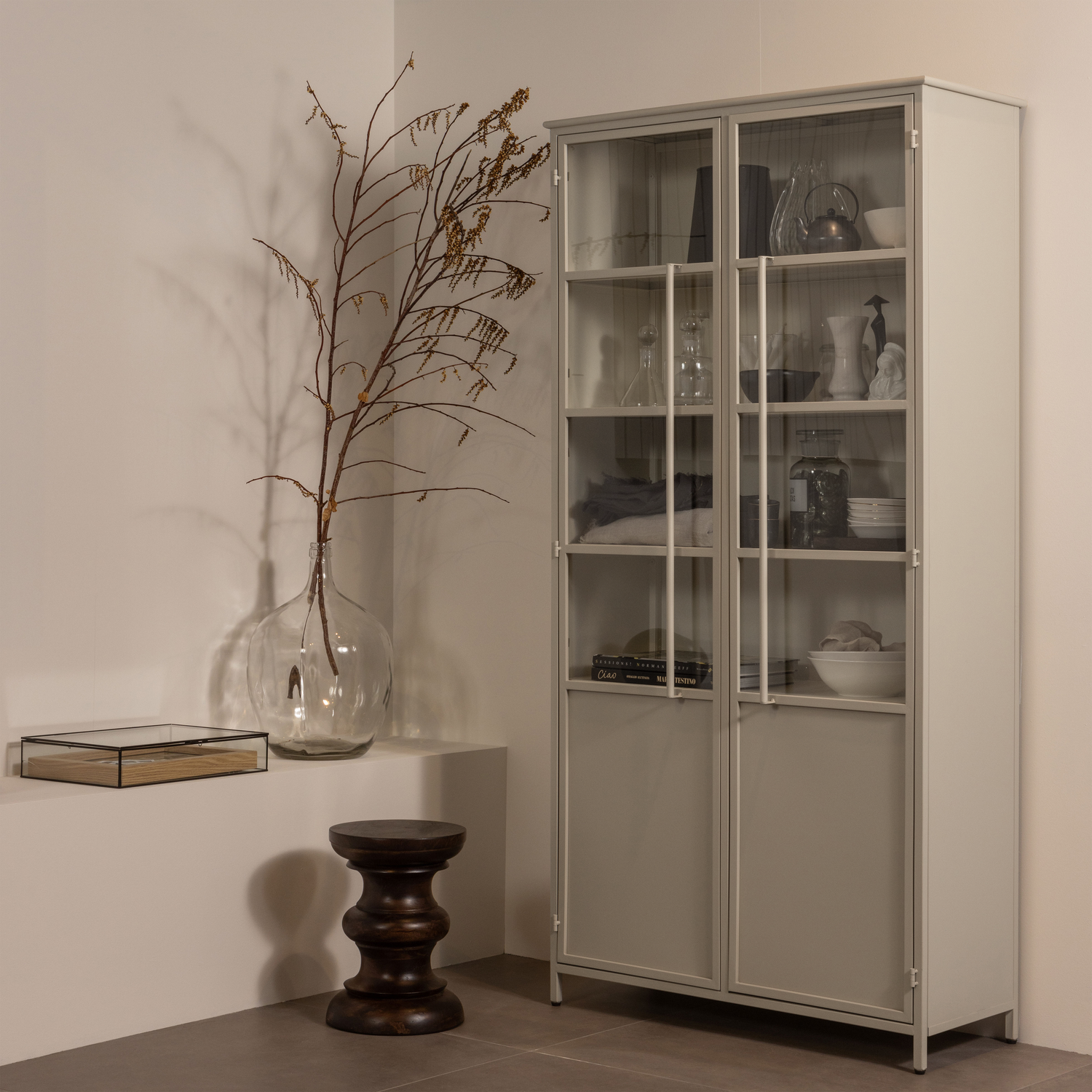 Jonah bijzettafel mangohout donkerbruin 42xo30 cm