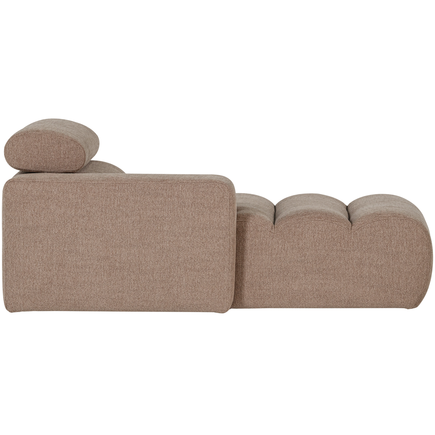 Novi chaise longue element arm links ribstof terra
