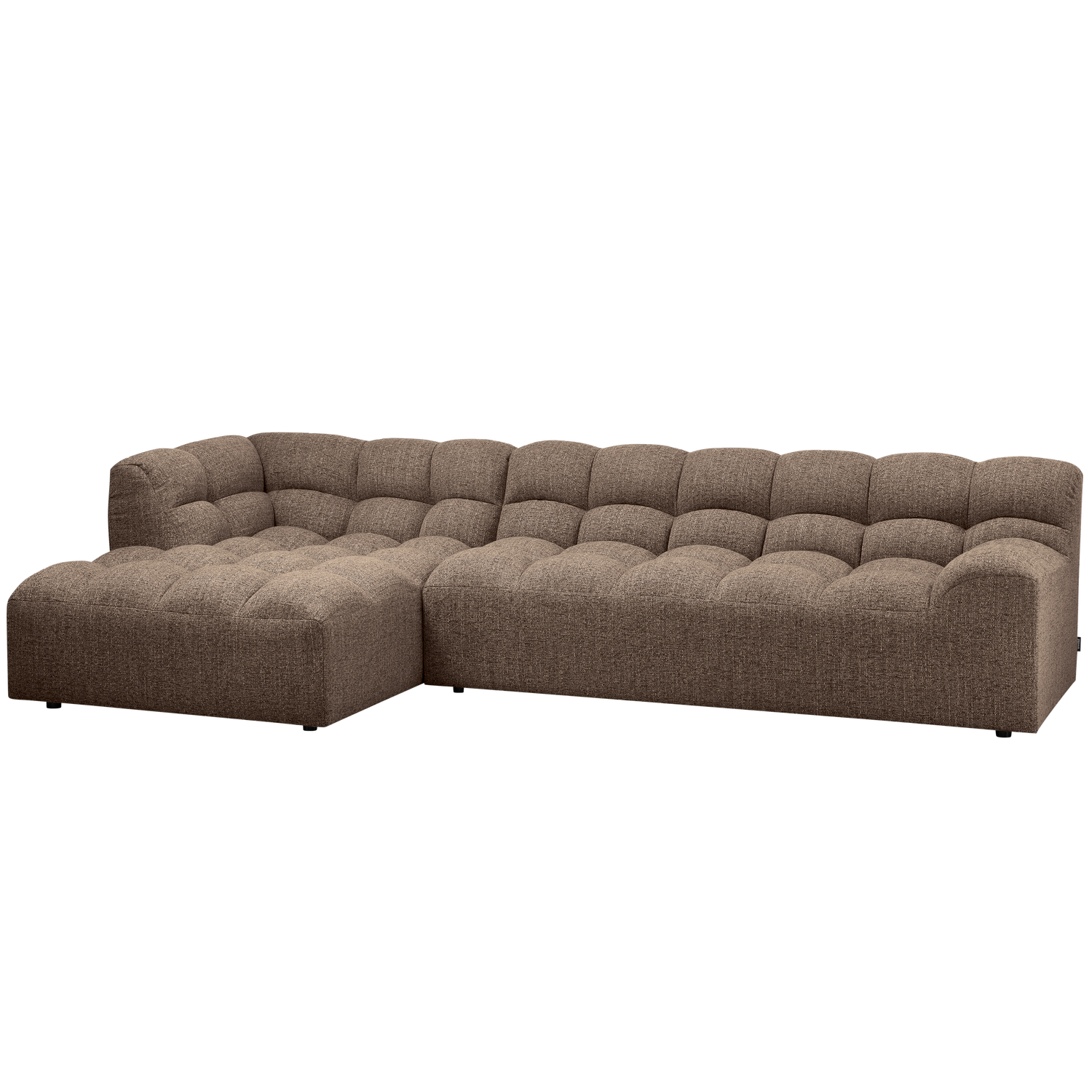 Allure chaise longue links geweven stof naturel melange