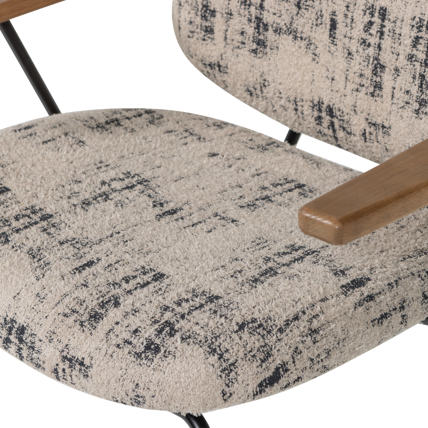 Aure fauteuil chenille beige/zwart
