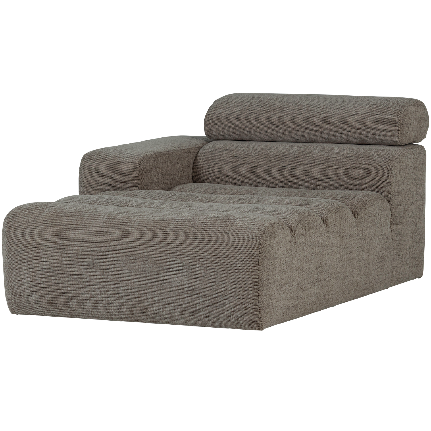 Novi chaise longue element arm links ribstof terra