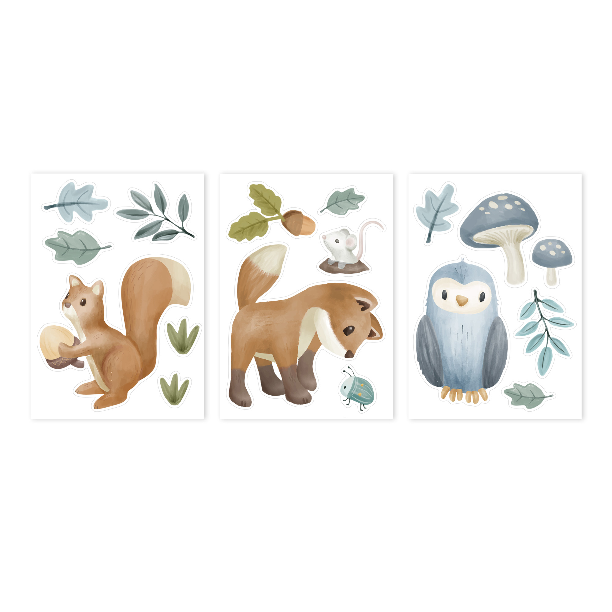Muurstickers Forest Friends (A4)