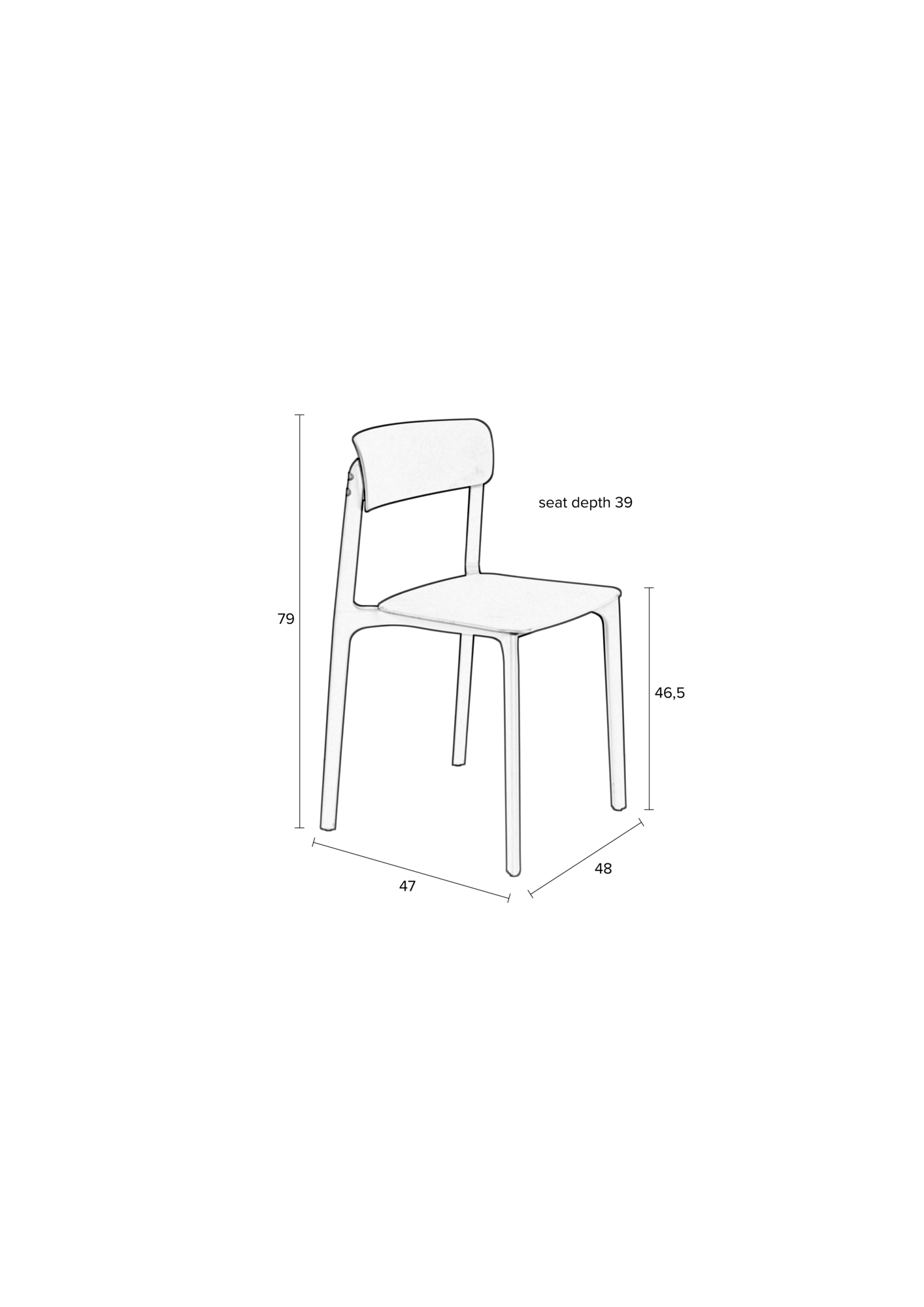 Housecraft living Clive stoel (set van 4)