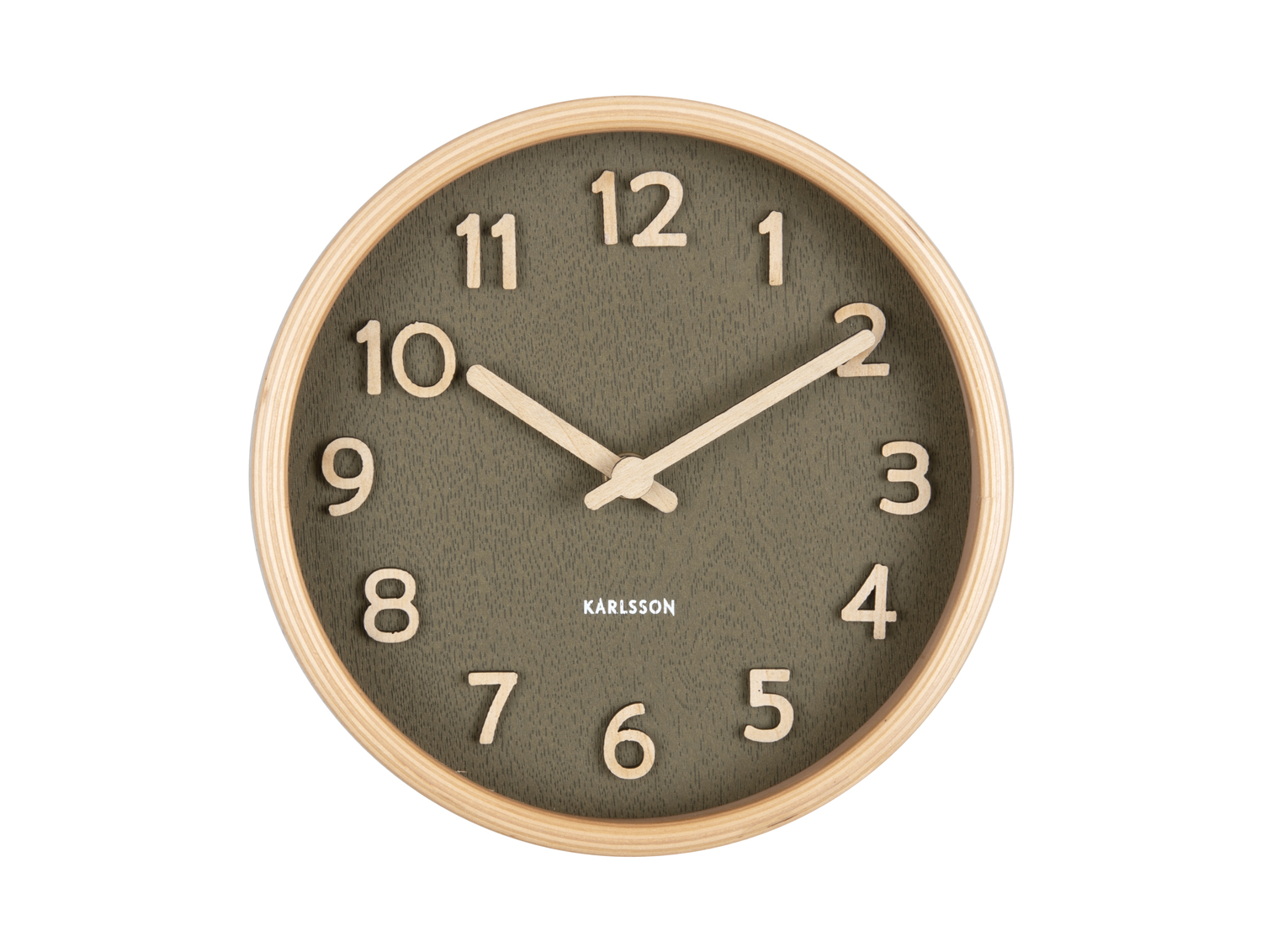 Tafelklok Pure Wood Grain lindehout