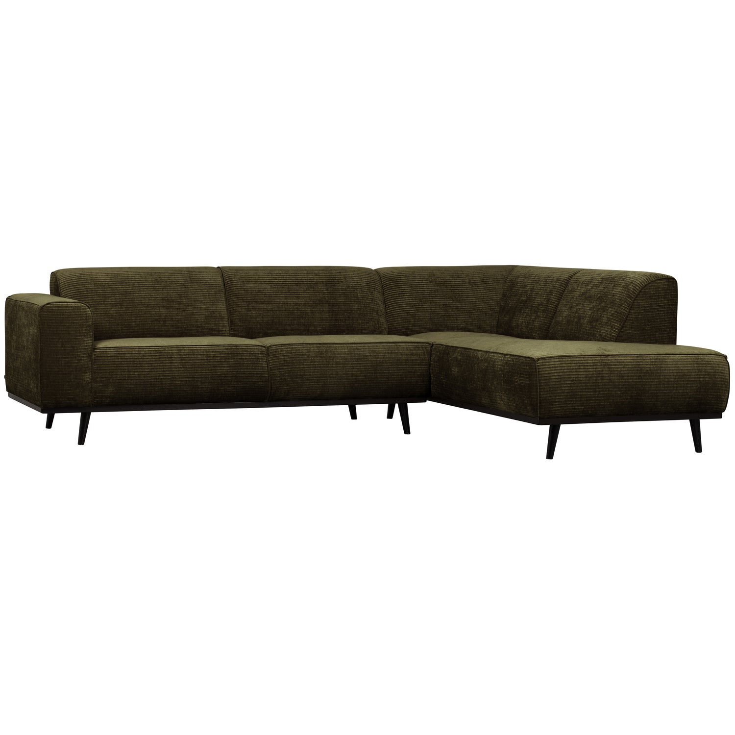 Statement hoekbank rechts chenille velvet terra