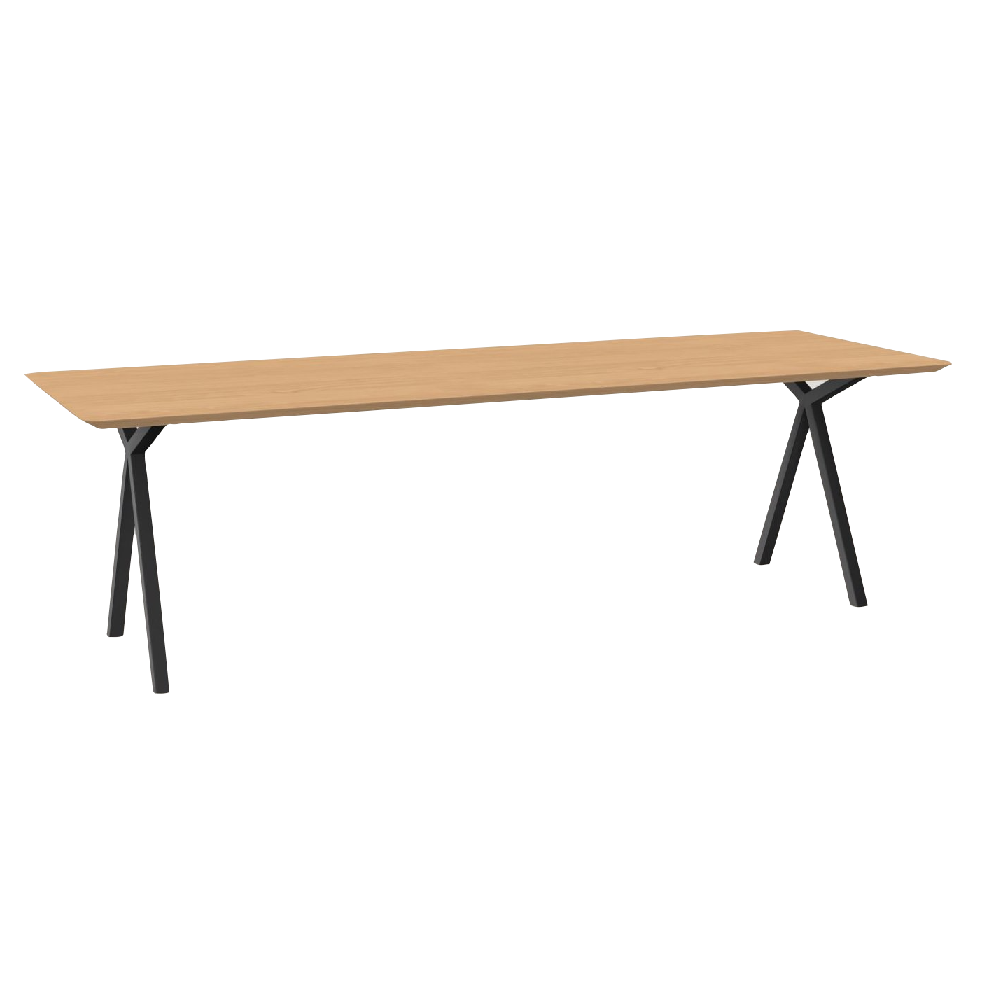 Studio HENK tafel Slim X-type Rechthoekig, zwart frame - Smart Collectie
