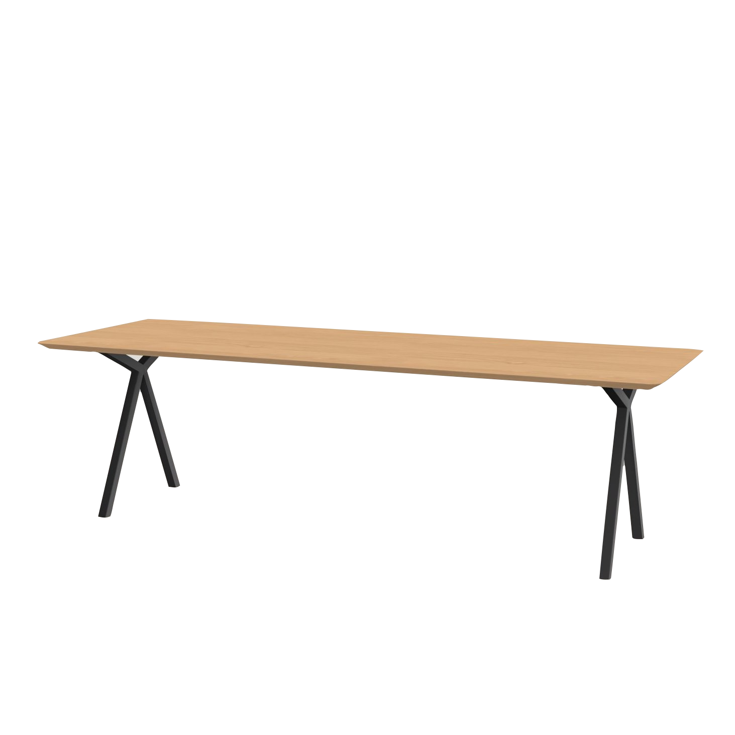 Studio HENK tafel Slim X-type Rechthoekig, zwart frame - Smart Collectie