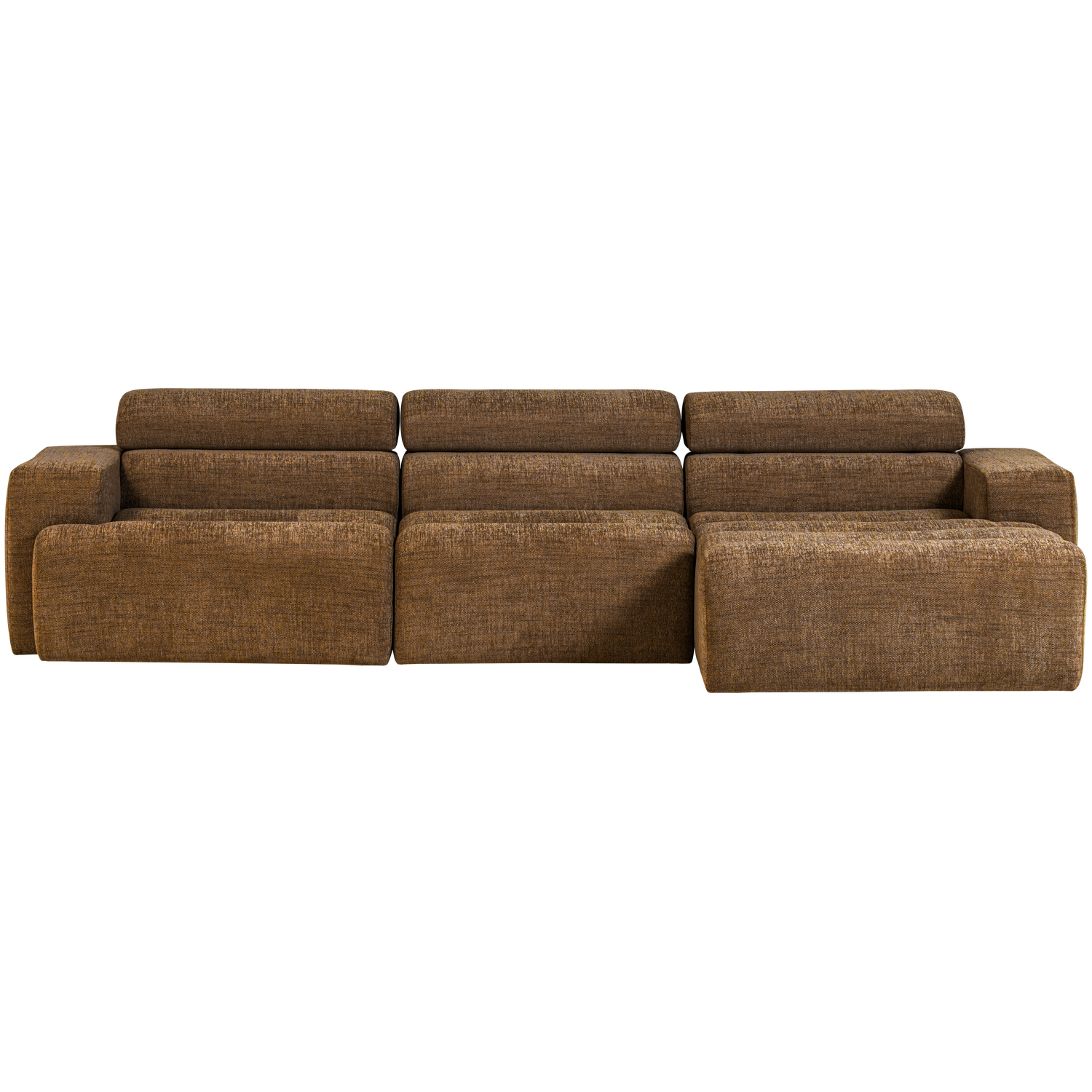 Novi chaise longue bank rechts donkerbruin melange