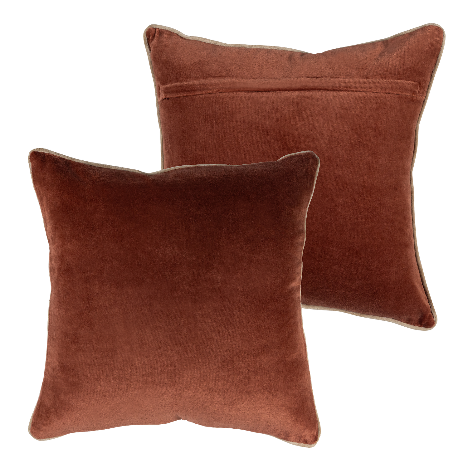 Zena kussens roze/roestbruin - set van 4