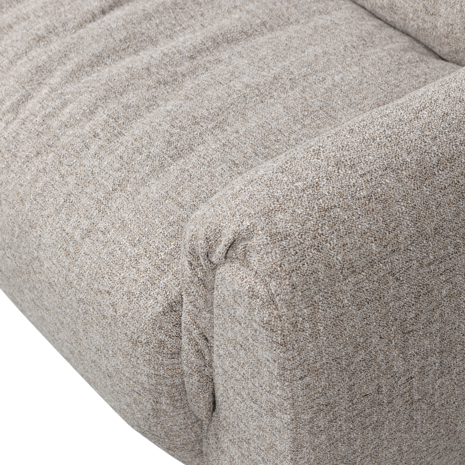Baggy 1-zits element met arm rechts geweven chenille bruin