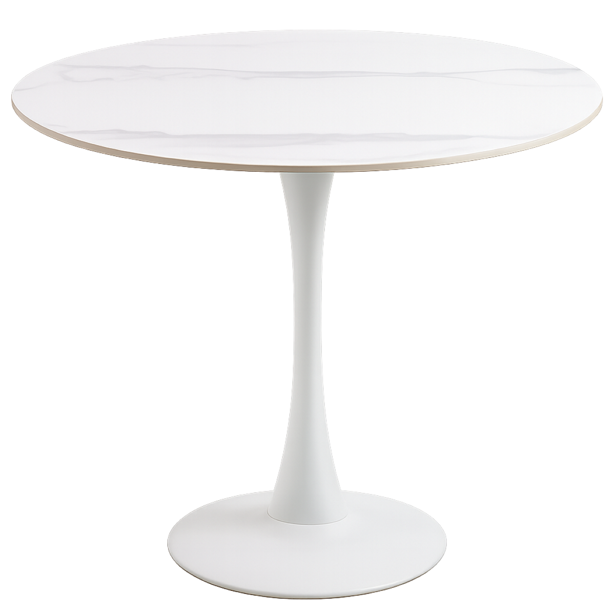 Marly ronde eettafel keramiek wit - Ø90x75 cm