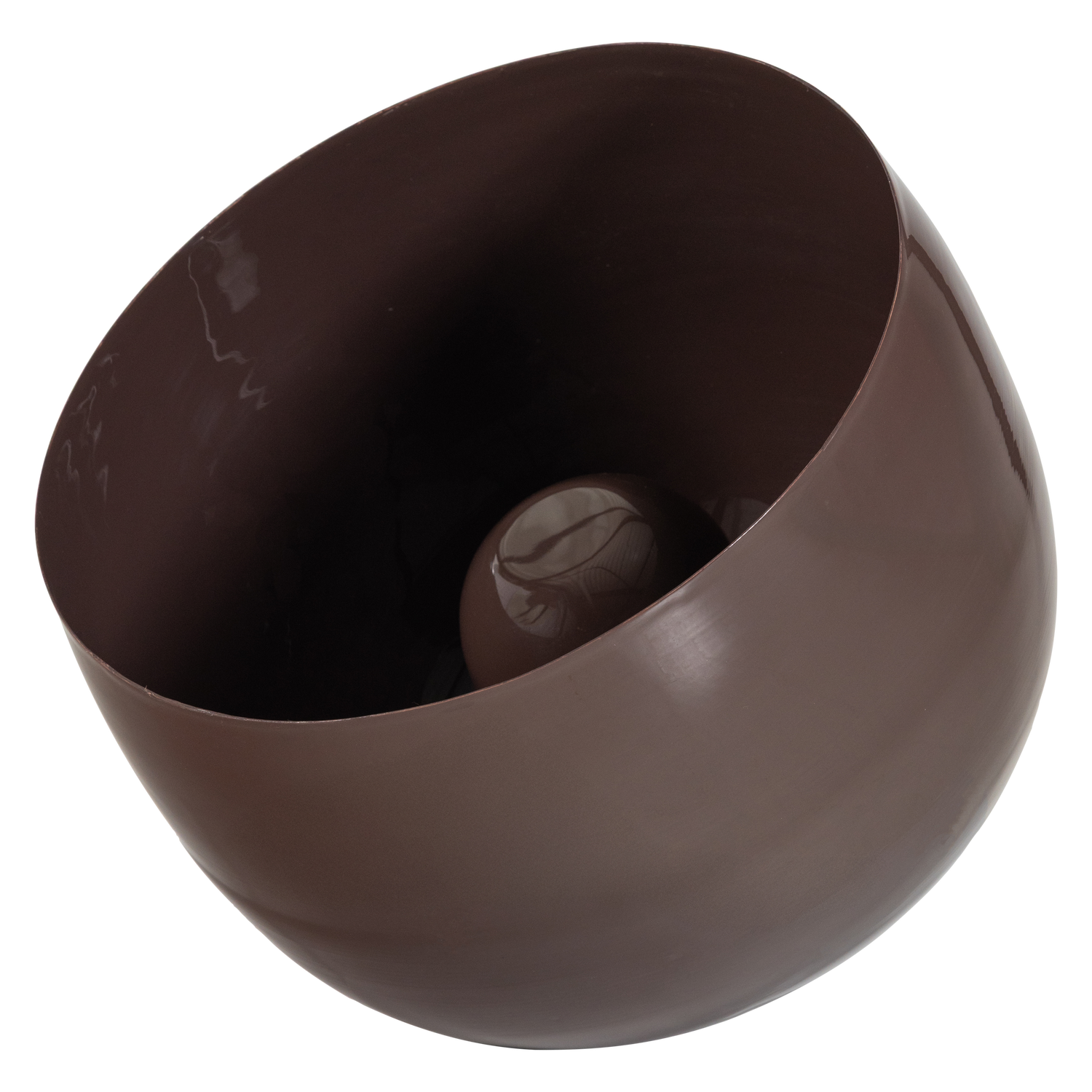 Mero tafellamp 34xo35 cm metaal hoogglans bruin