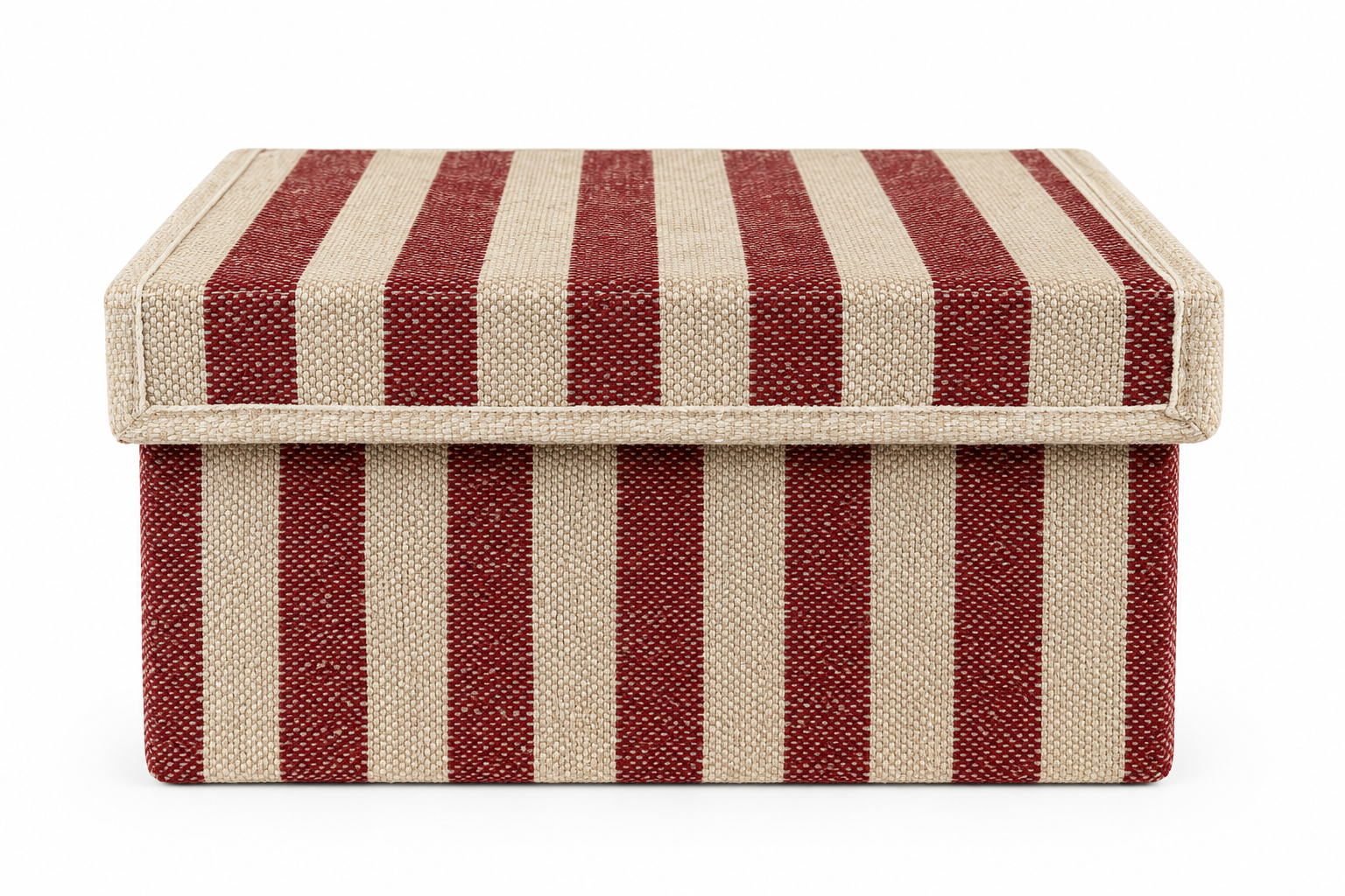 Opbergdoos Auri stripe burgundy
