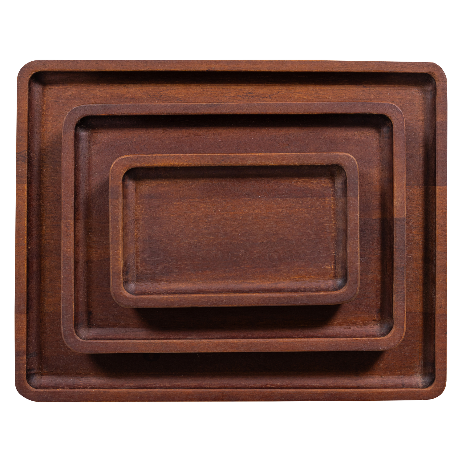 Trayla dienblad mangohout bruin - set van 3