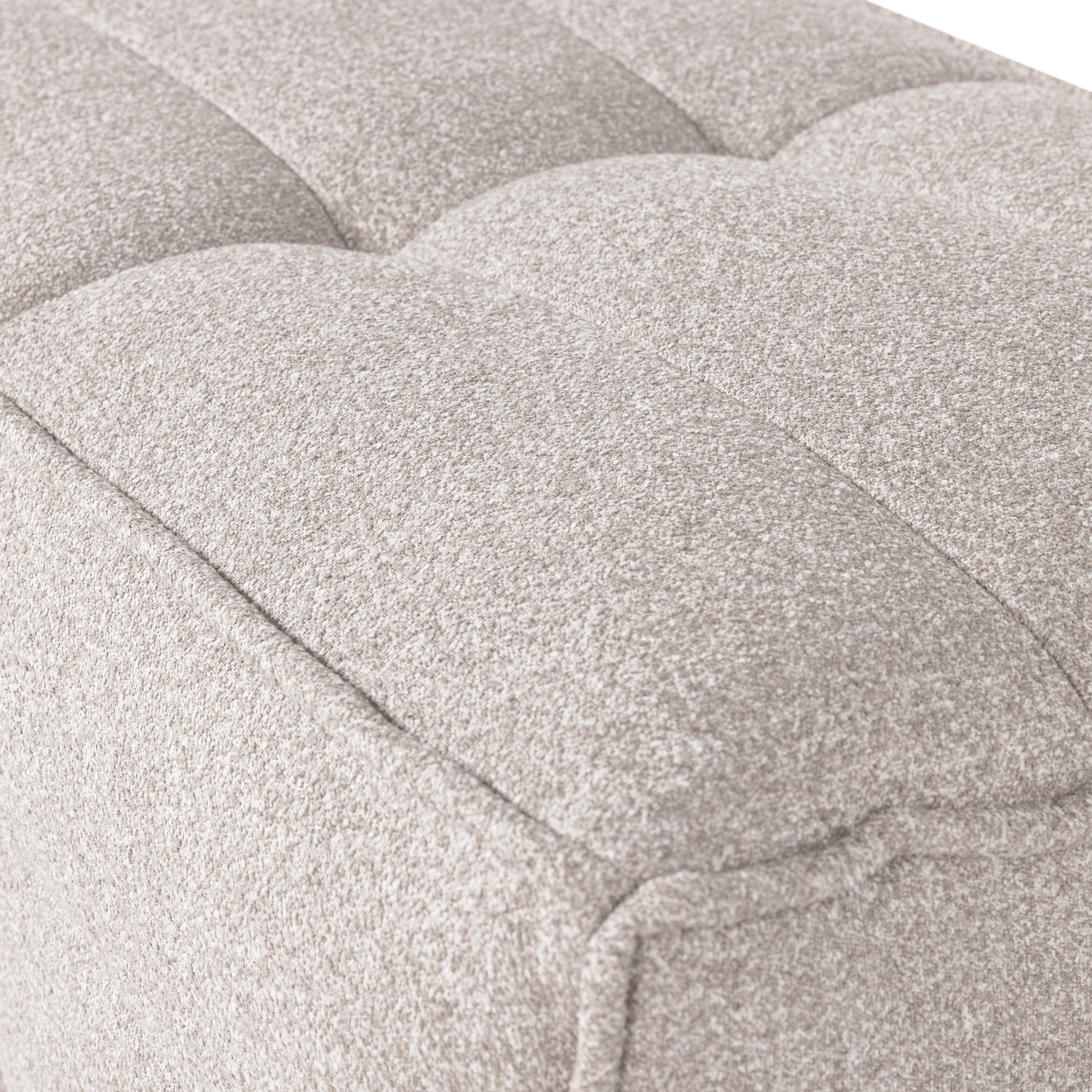 Cluster hocker velvet warm taupe
