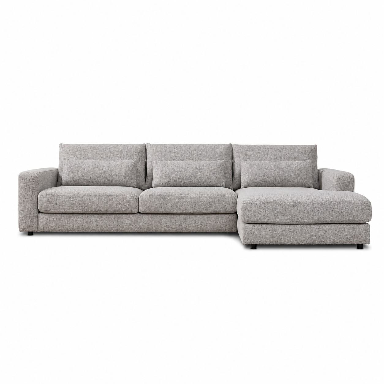 Hoekbank Lusaro Lichtgrijs Chaise Longue