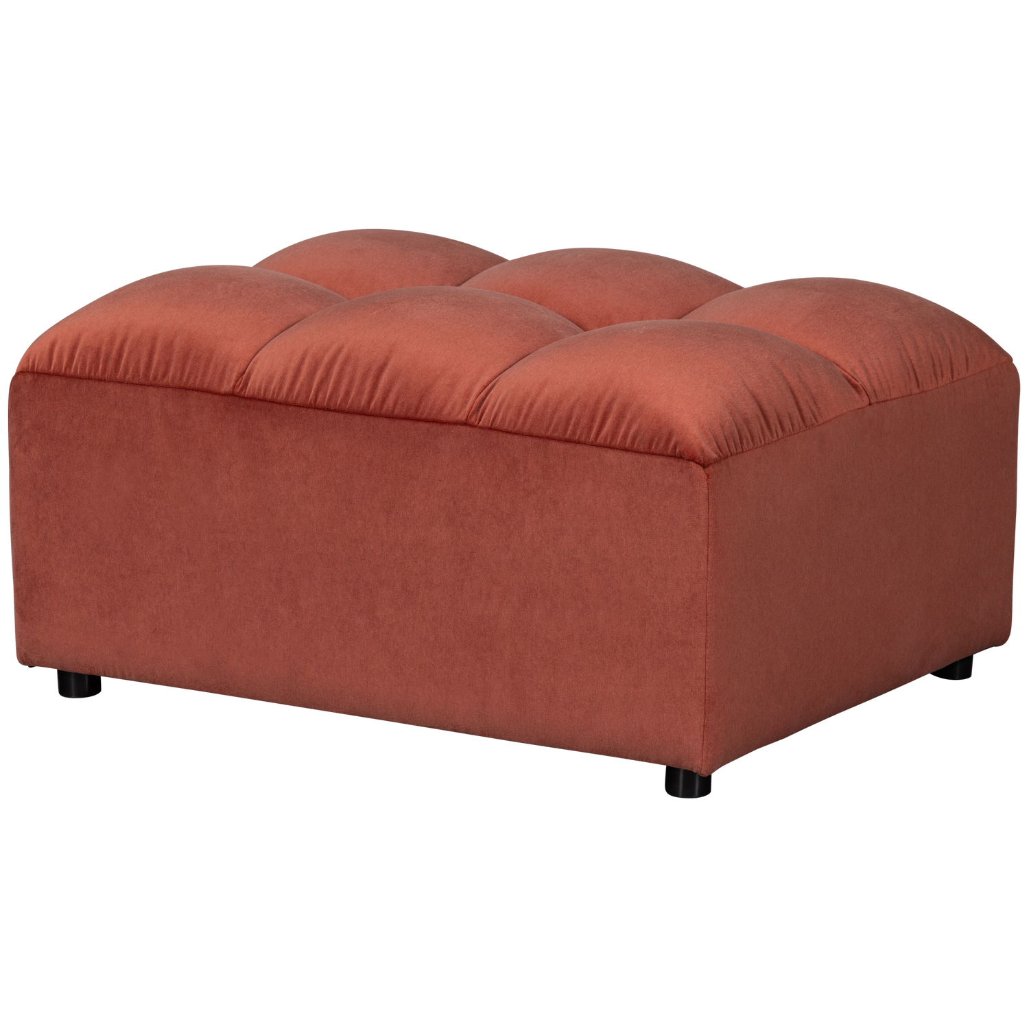 Allure hocker geweven stof donkerbruin melange