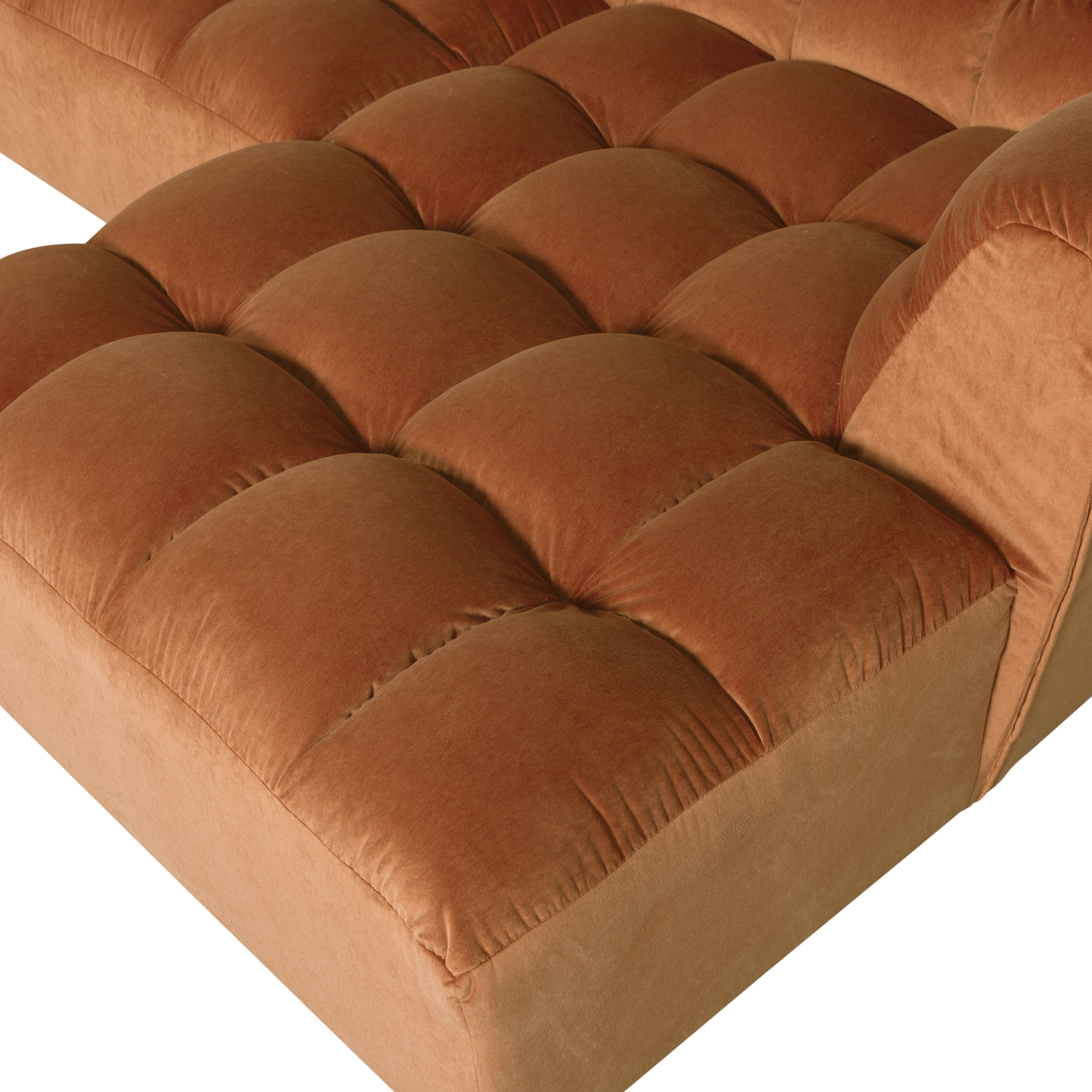 Allure chaise longue rechts geweven stof naturel melange