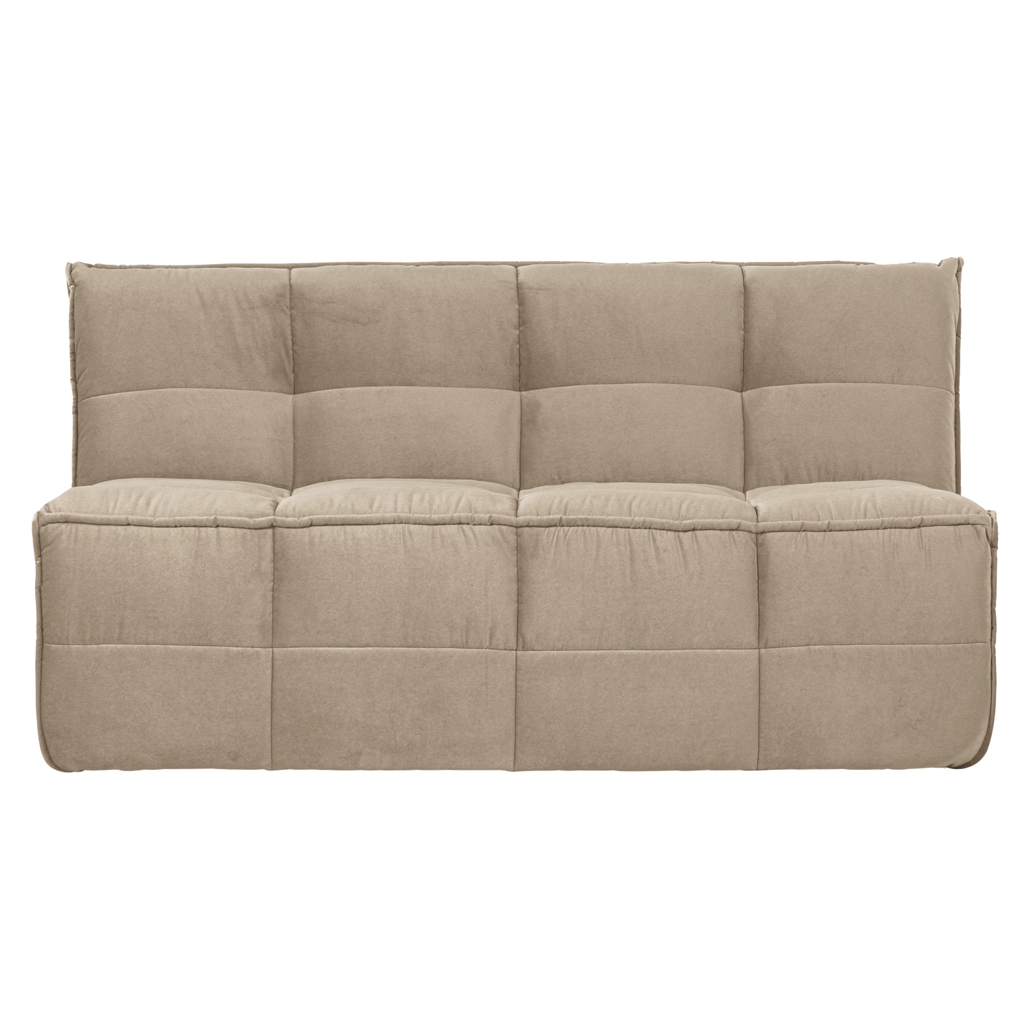 Cluster eetbankje met rugleuning boucle khaki bruin