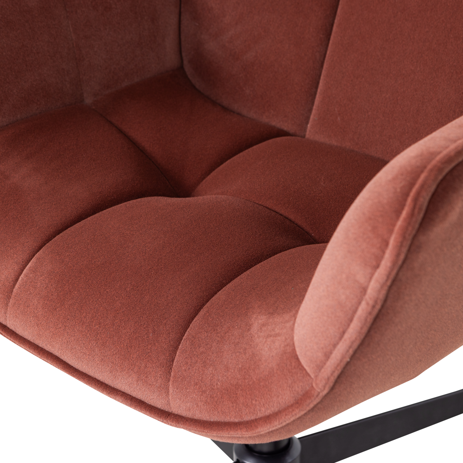 Wibo draaifauteuil mat velvet bruinrood [fsc]