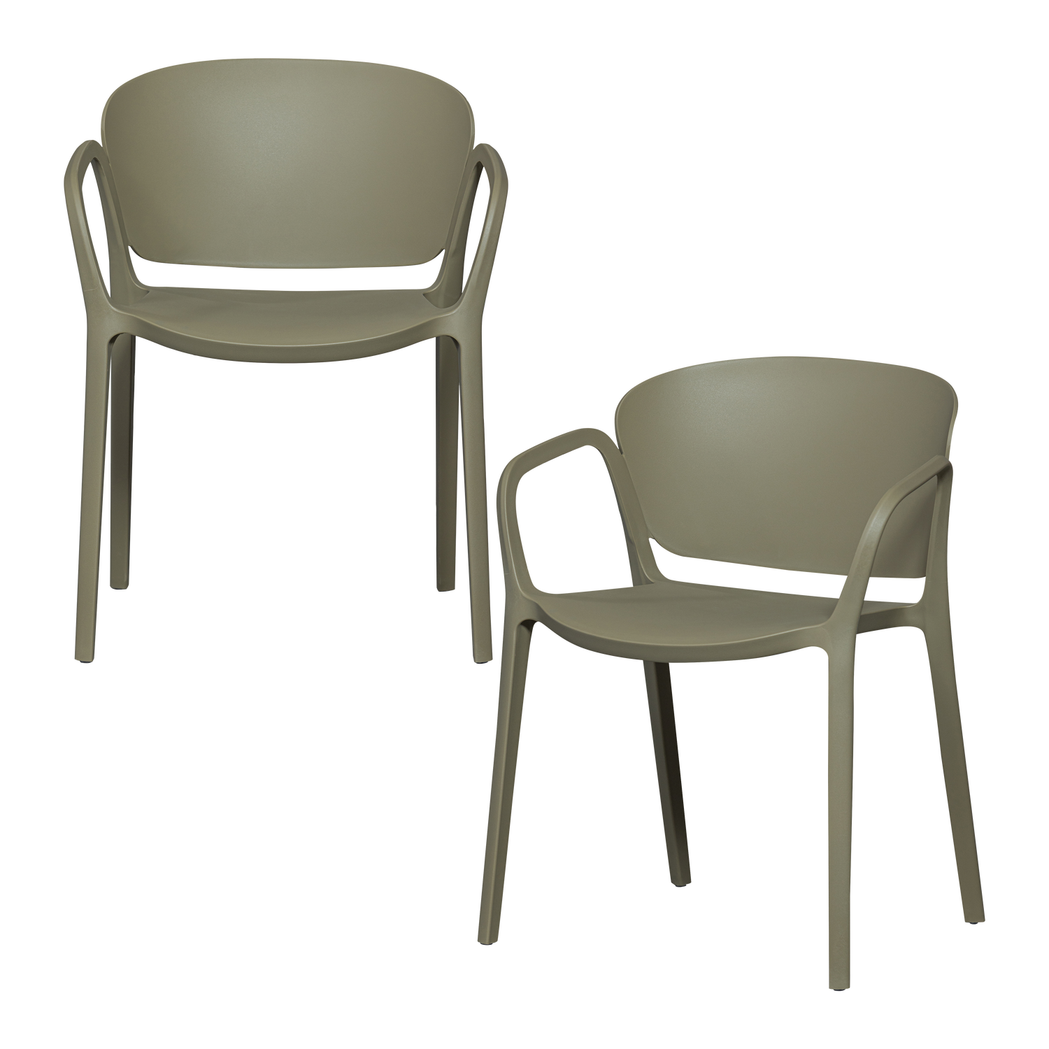Bent tuinstoel kunststof paars/bruin