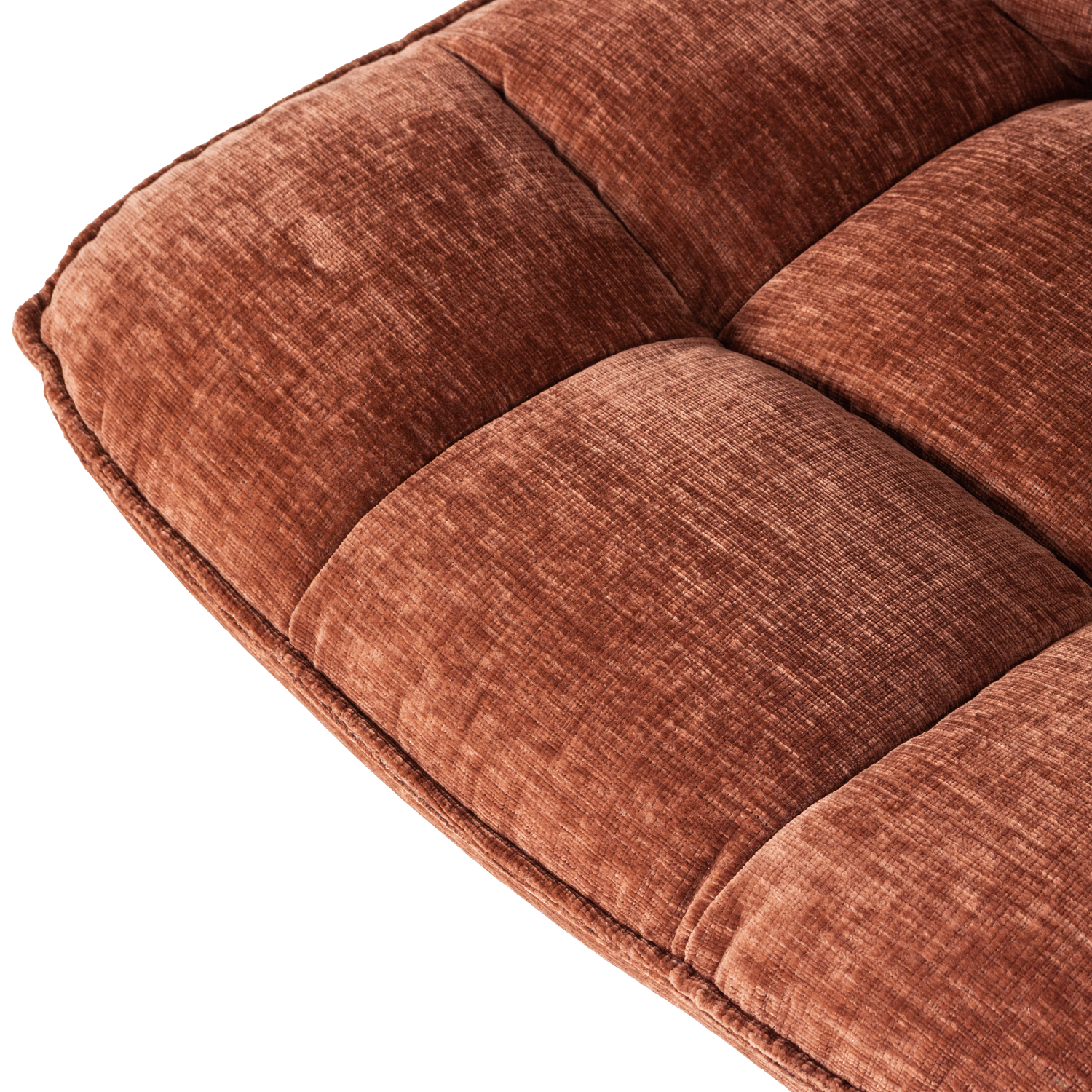 Jouke draaifauteuil chenille structuur roestbruin [fsc]