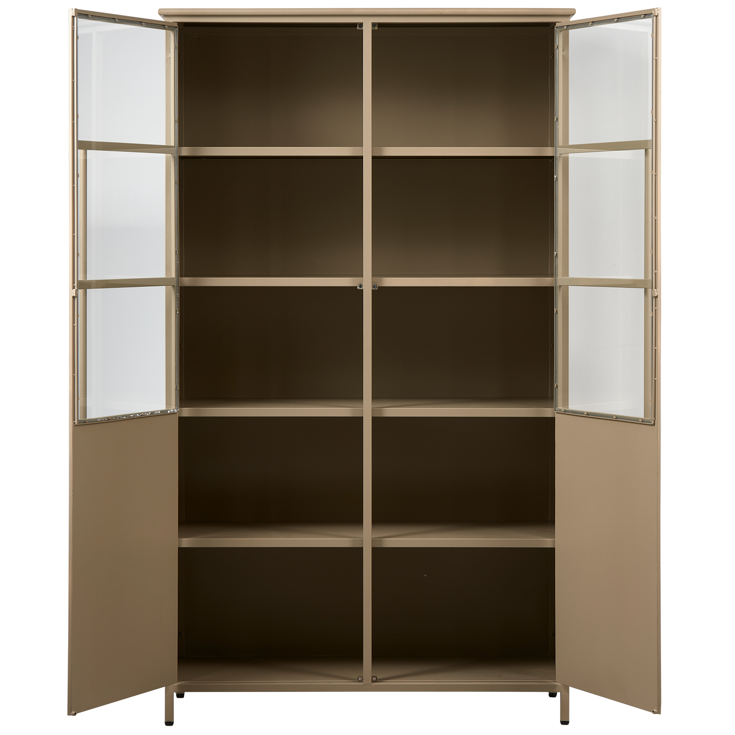 Exhibit vitrinekast metaal khaki