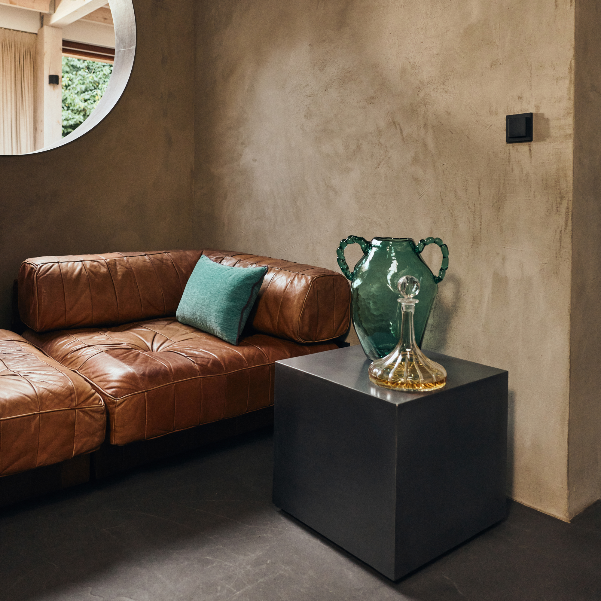 HKliving Sierkussen Velvet deep sea