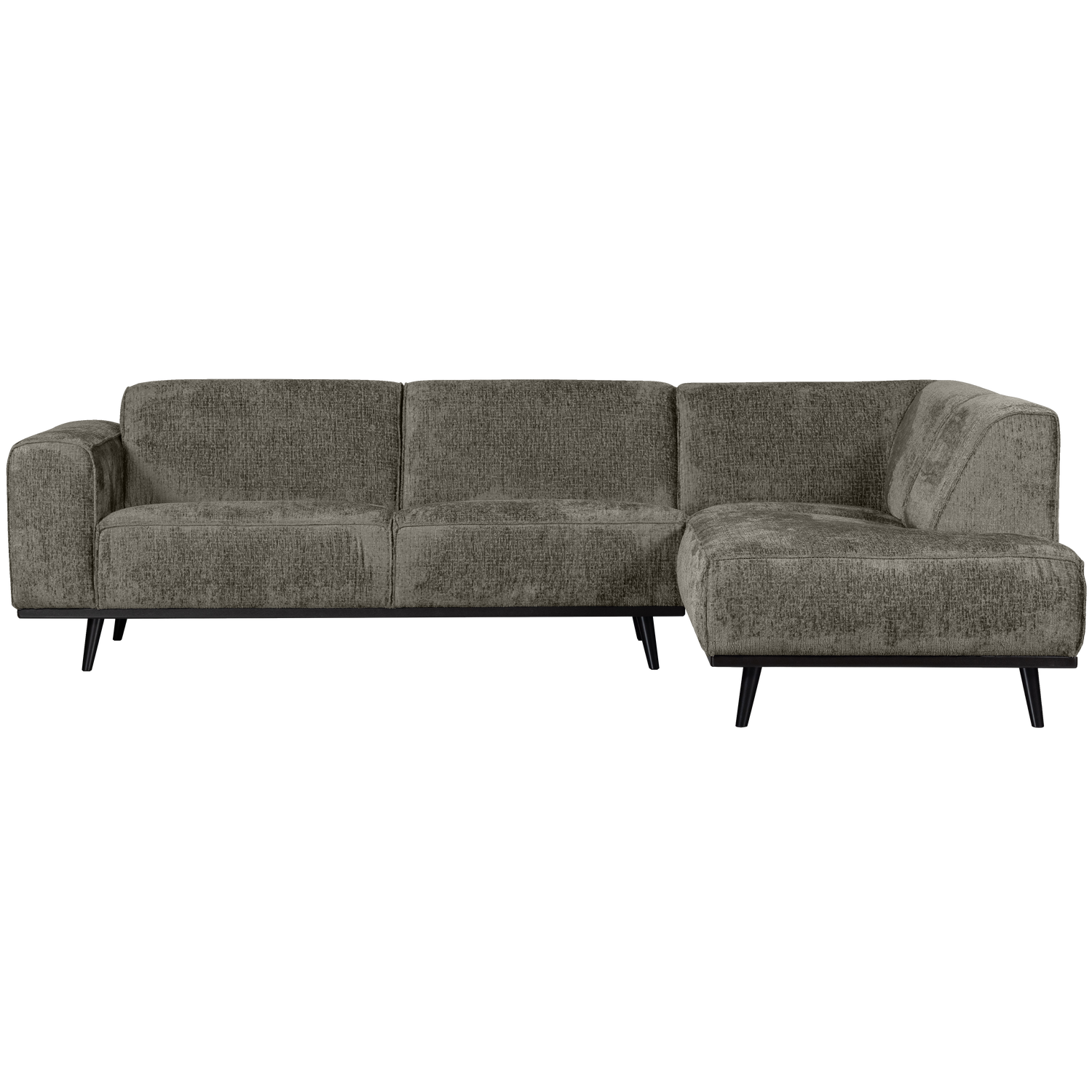 Statement hoekbank rechts chenille velvet terra