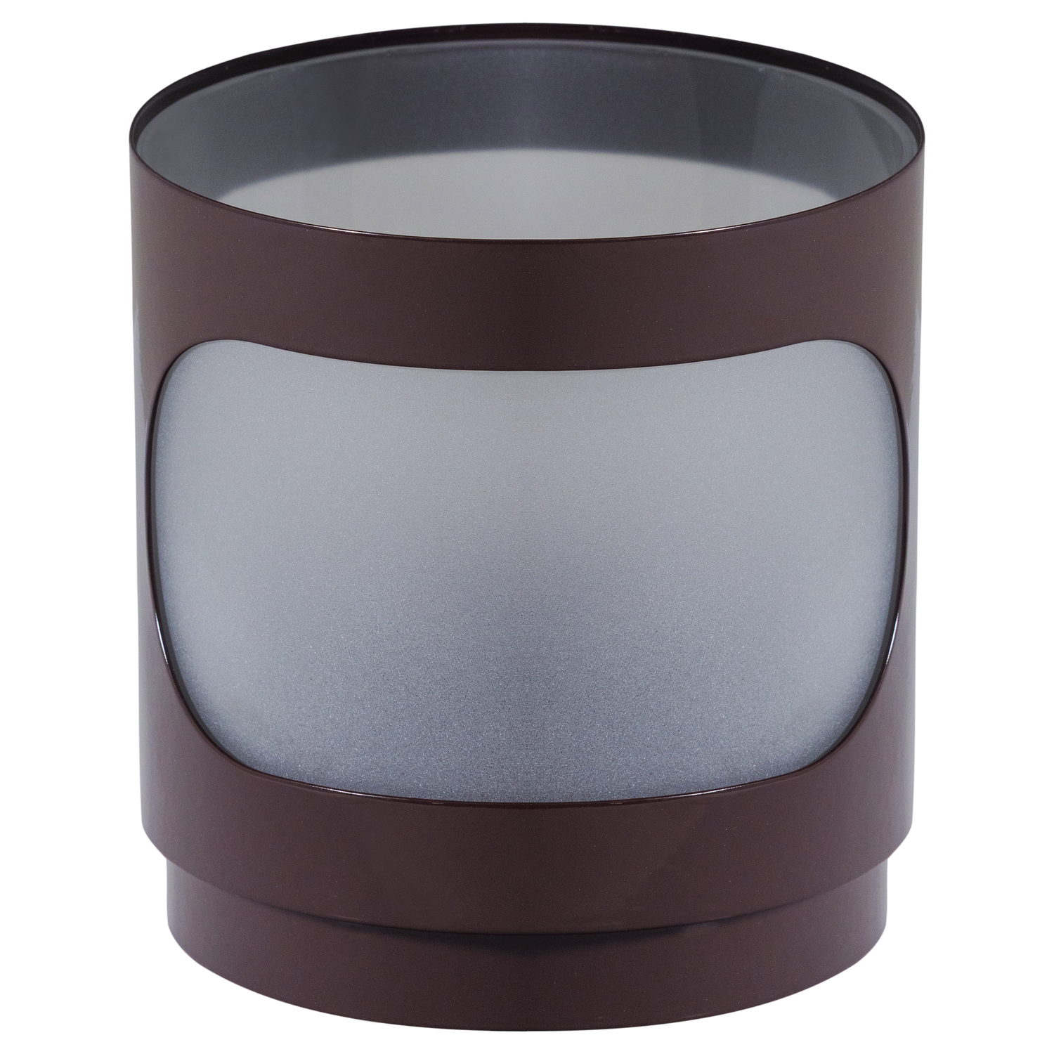 Tavo windlichten metaal/glas bruin - set van 2