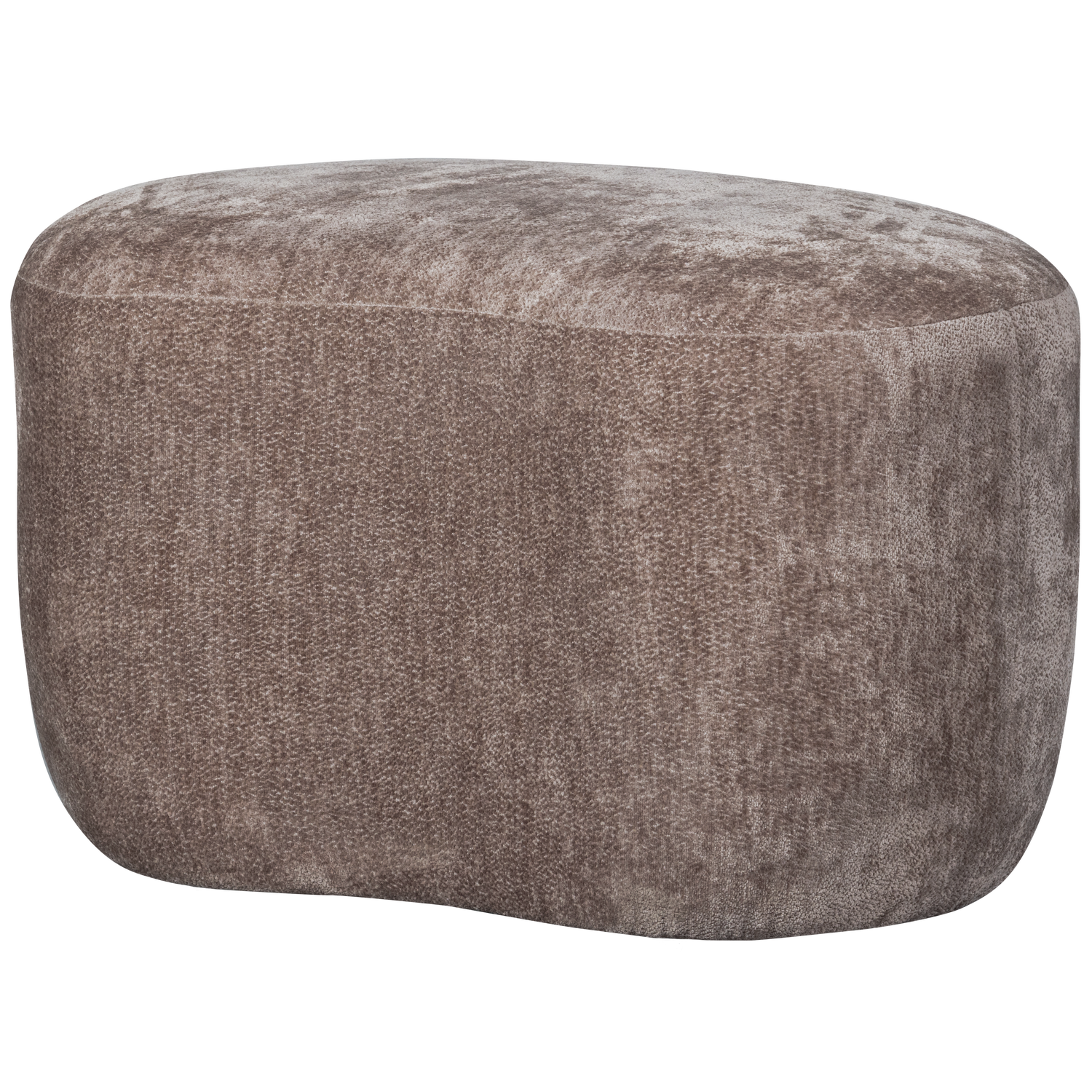 Popular organische poef taupe