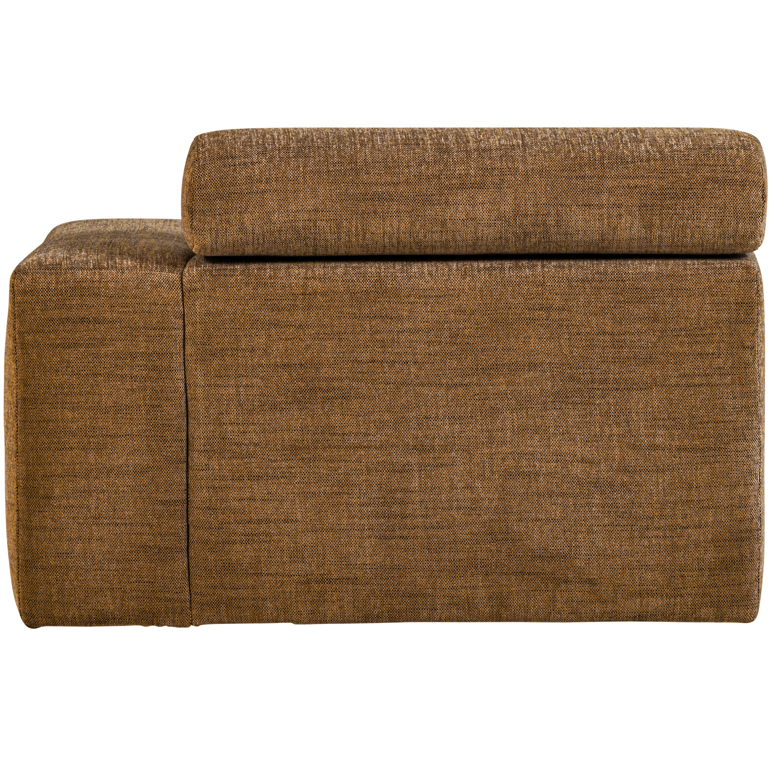 Novi chaise longue element arm rechts boucle karamelbruin