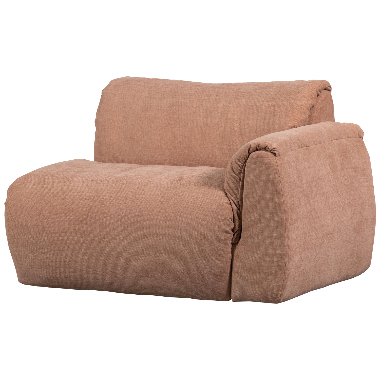 Baggy 1-zits element met arm rechts geweven chenille bruin