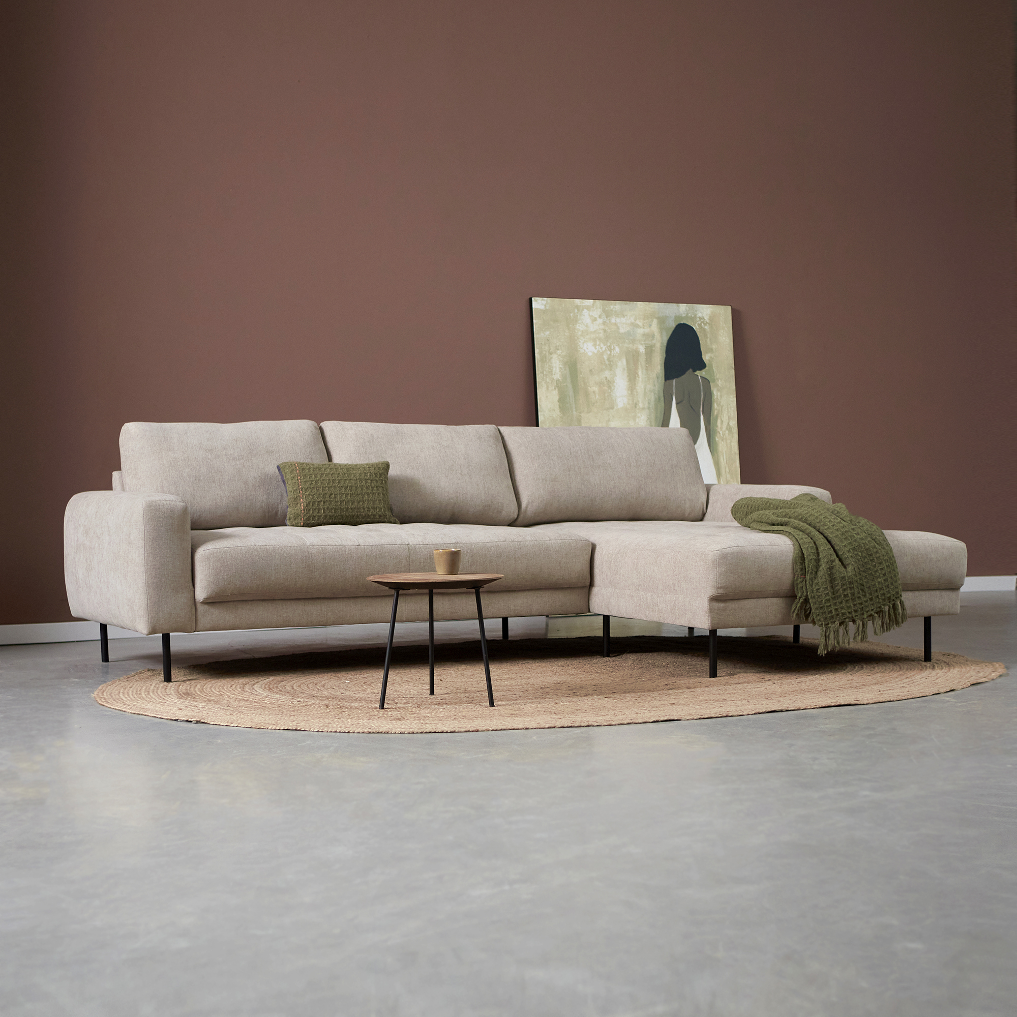 Hoekbank Evora Beige