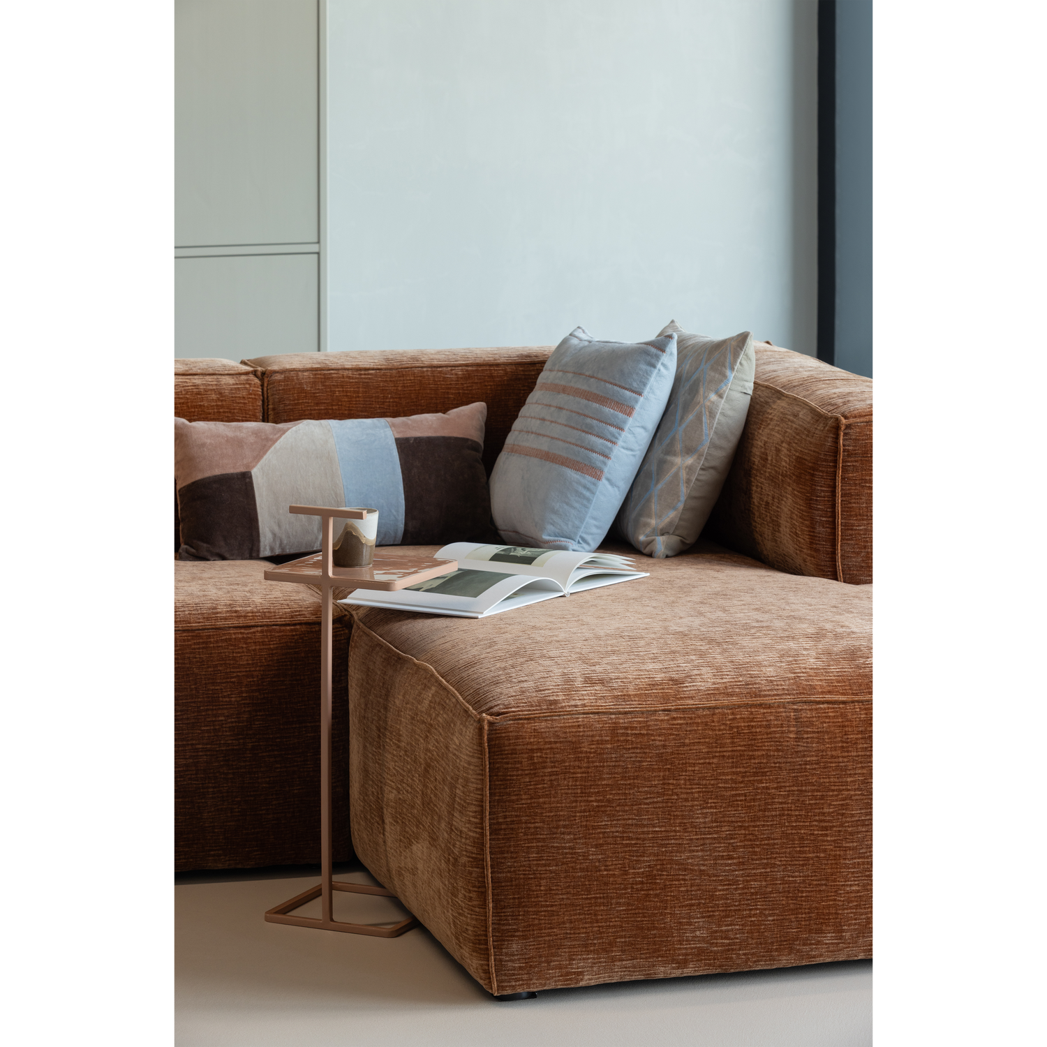 Feis kussens velvet roze/naturel - set van 3