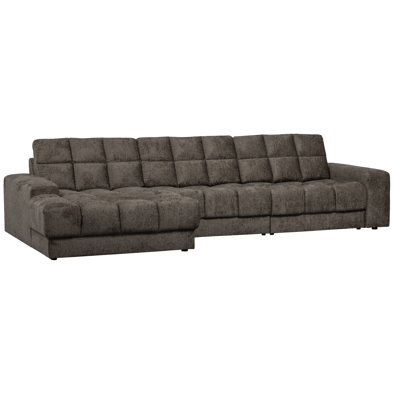 Second date chaise longue links velvet antraciet