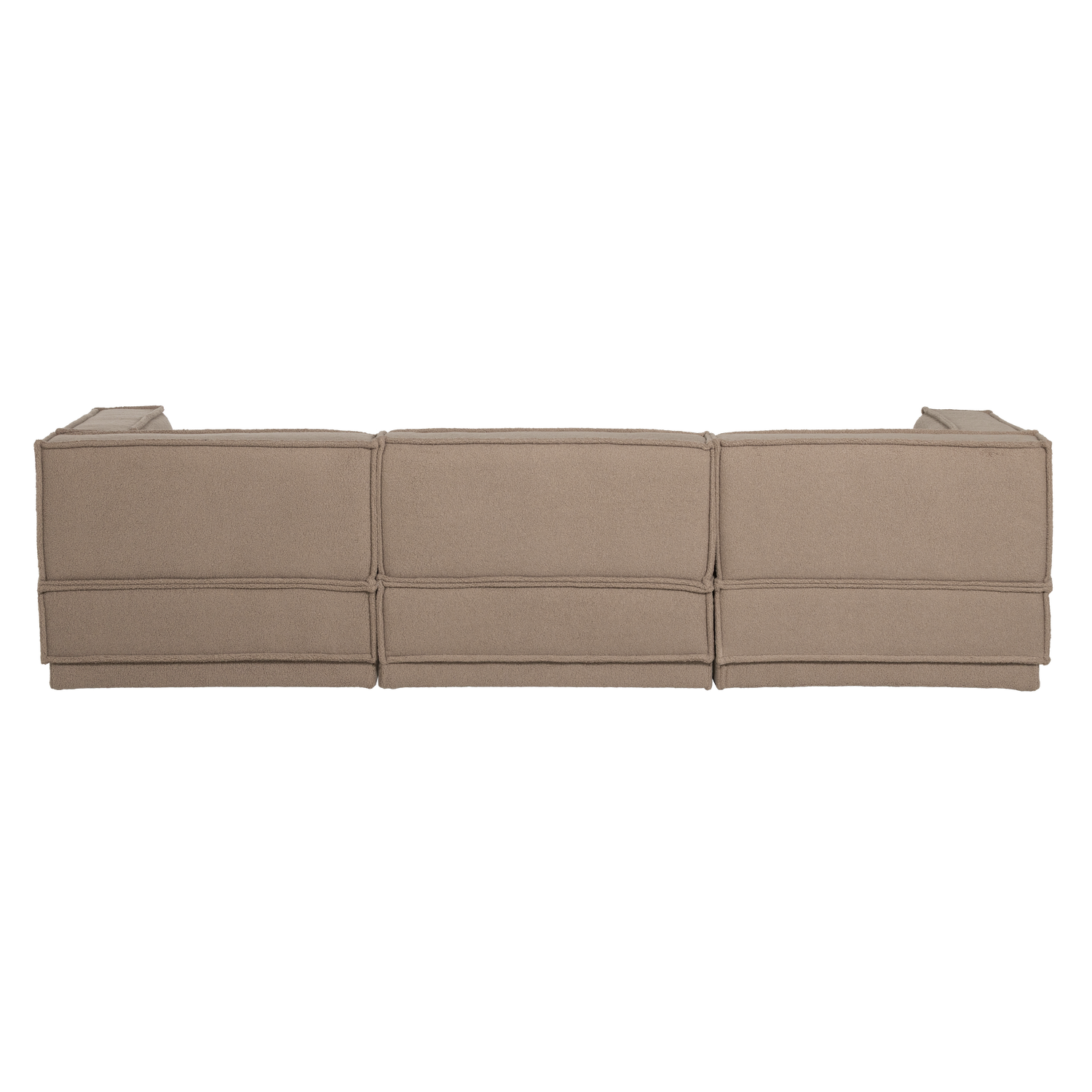 Manu chaise longue bank links velvet bruin [fsc]