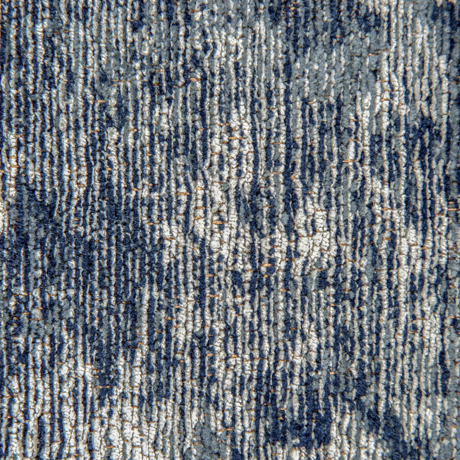 Vloerkleed Heris blauw met sierlijke motieven in het midden, vervaagde kleuren en texturen, antieke look