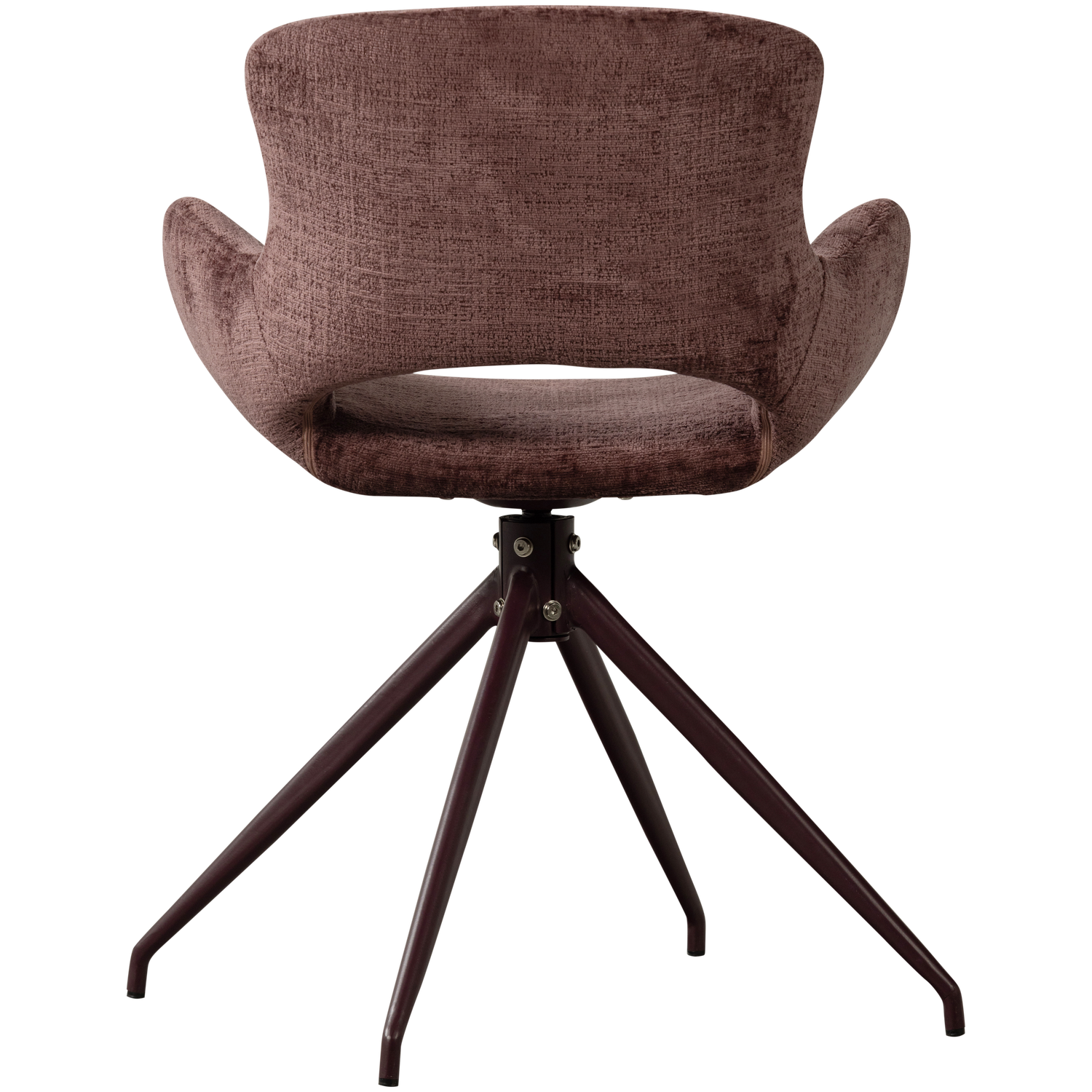Eliva eetkamerstoel structure velvet paars - set van 2