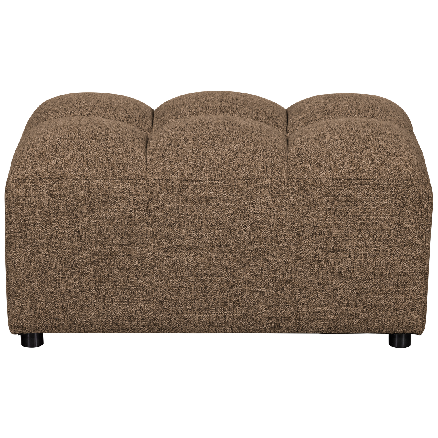 Allure hocker geweven stof donkerbruin melange