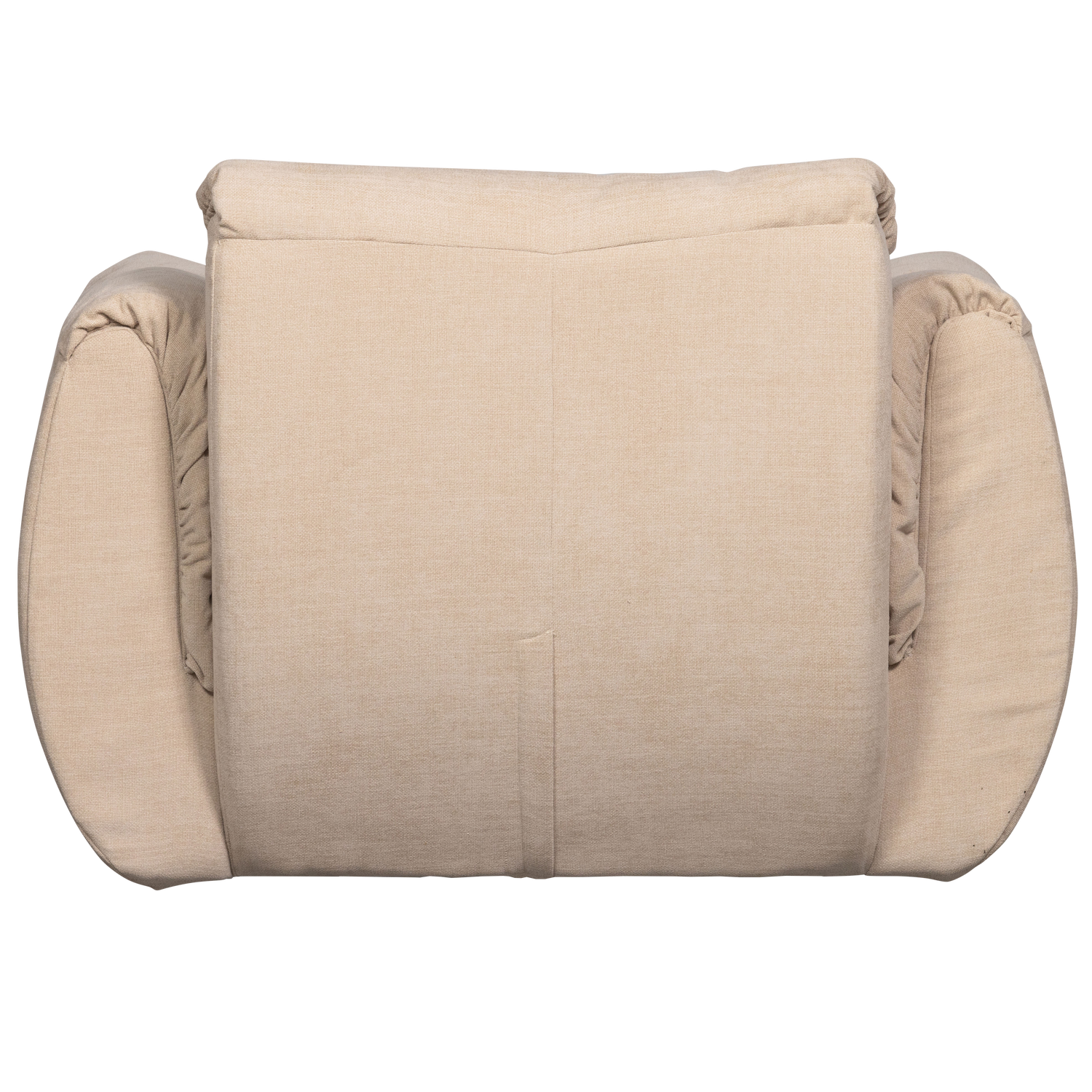 Baggy draaifauteuil geweven stof warmgrijs melange