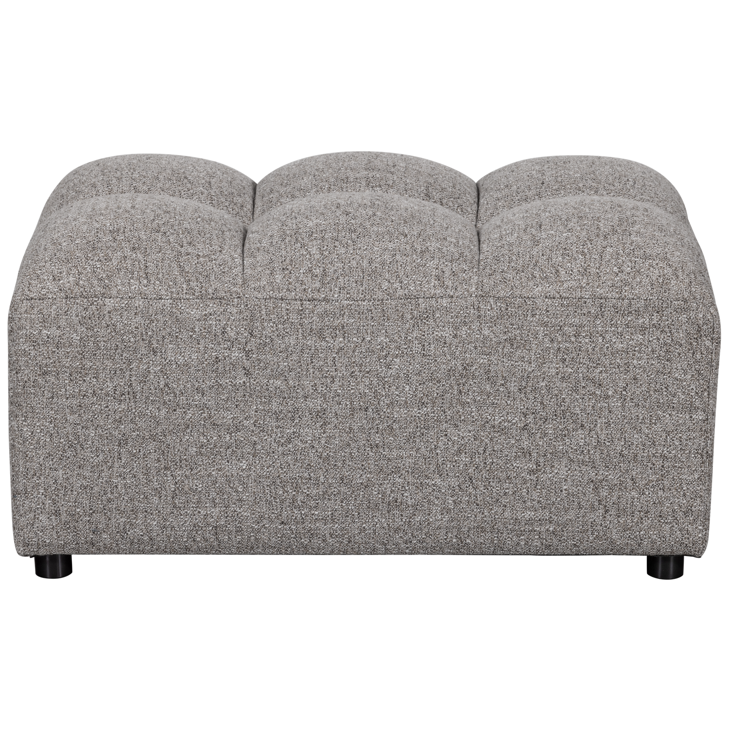 Allure hocker geweven stof donkerbruin melange