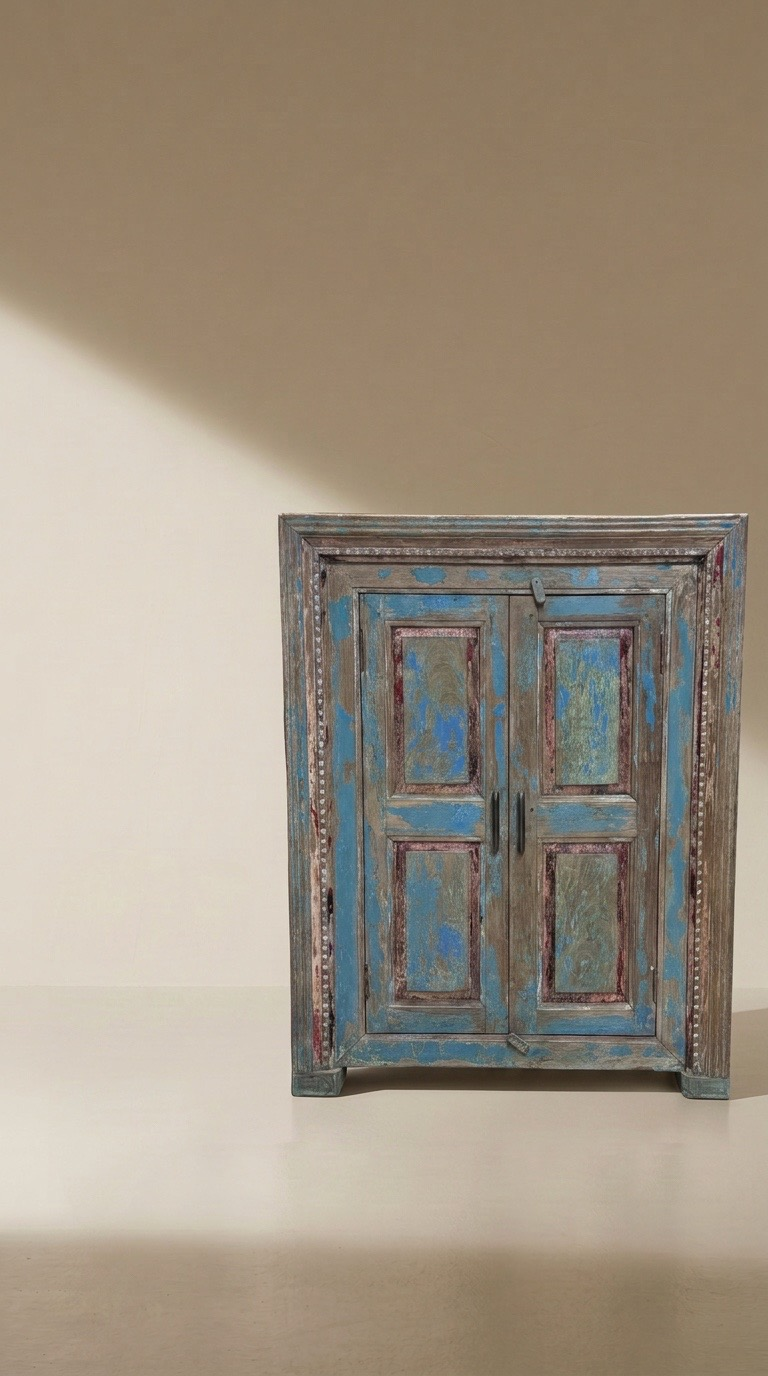 Kast 2 deur uniek blauw