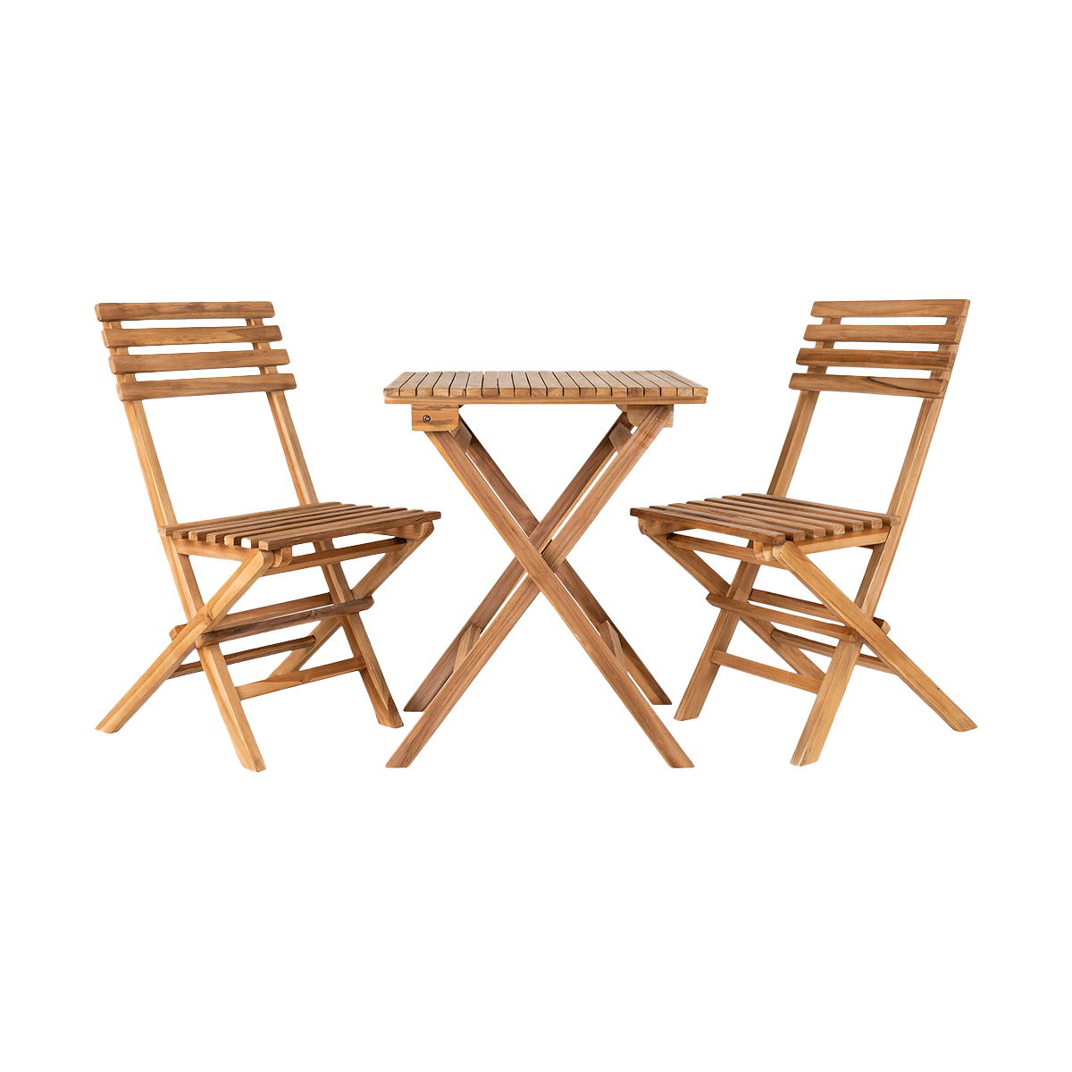 Lenneke houten tuin bistroset naturel