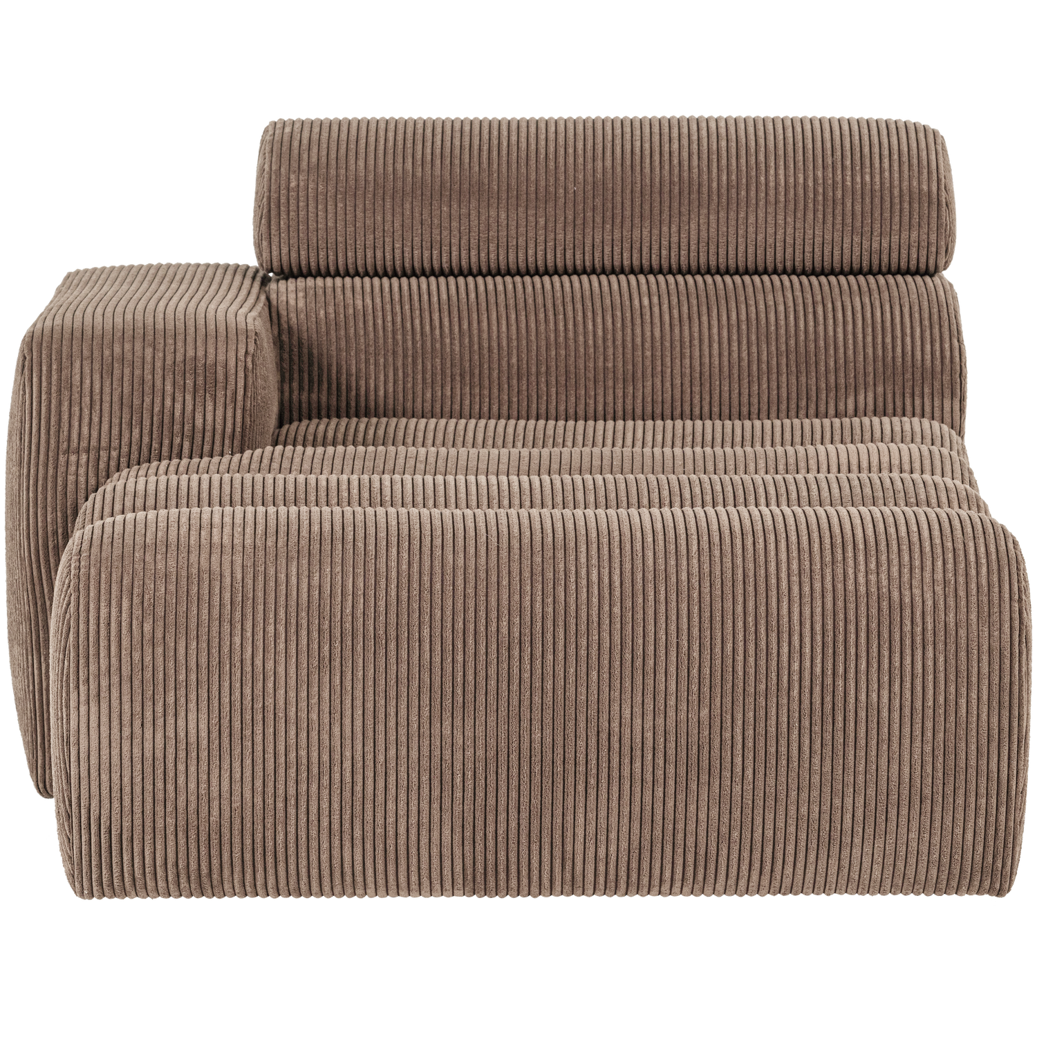 Novi chaise longue element arm links ribstof terra